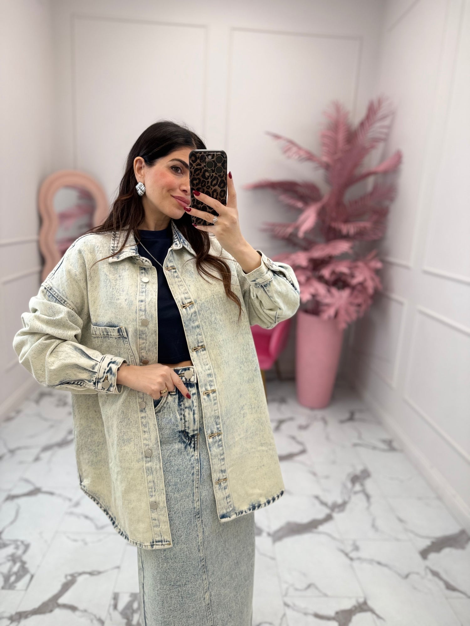 Camicia over denim “Ilary” GLAMOROUS