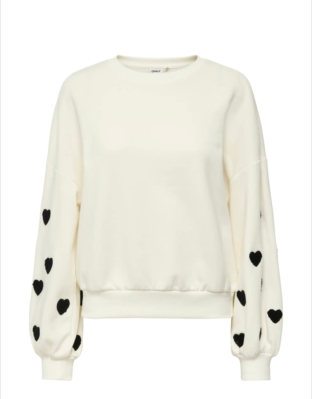 Felpa girocollo cuori “Macy” ONLY