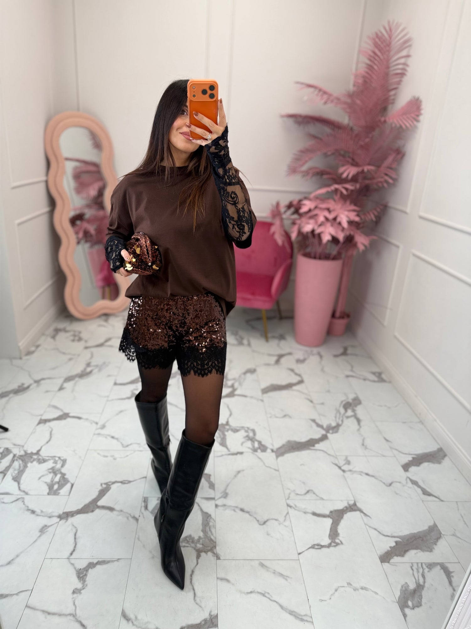 Shorts “Lace paillettes” LIP