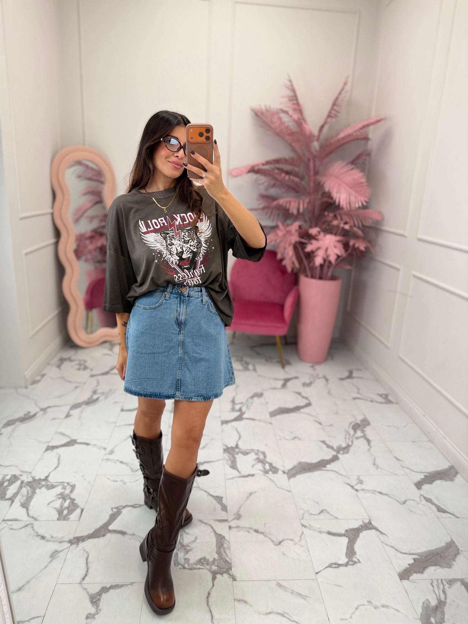 Gonna in denim “Eden” ONLY