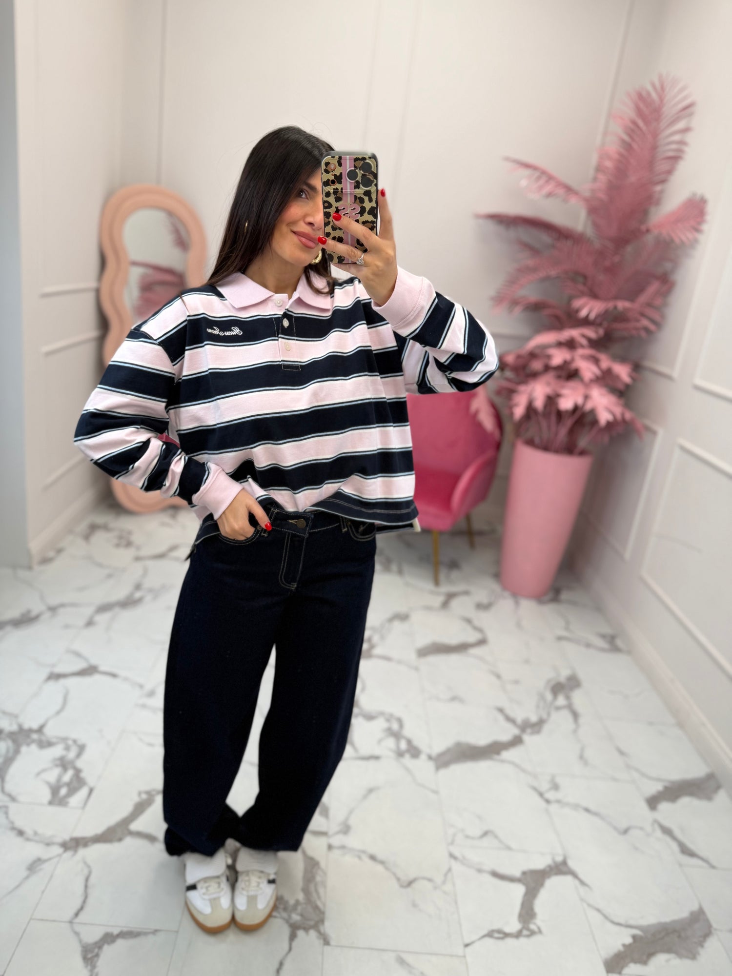 Polo over righe GUESS JEANS