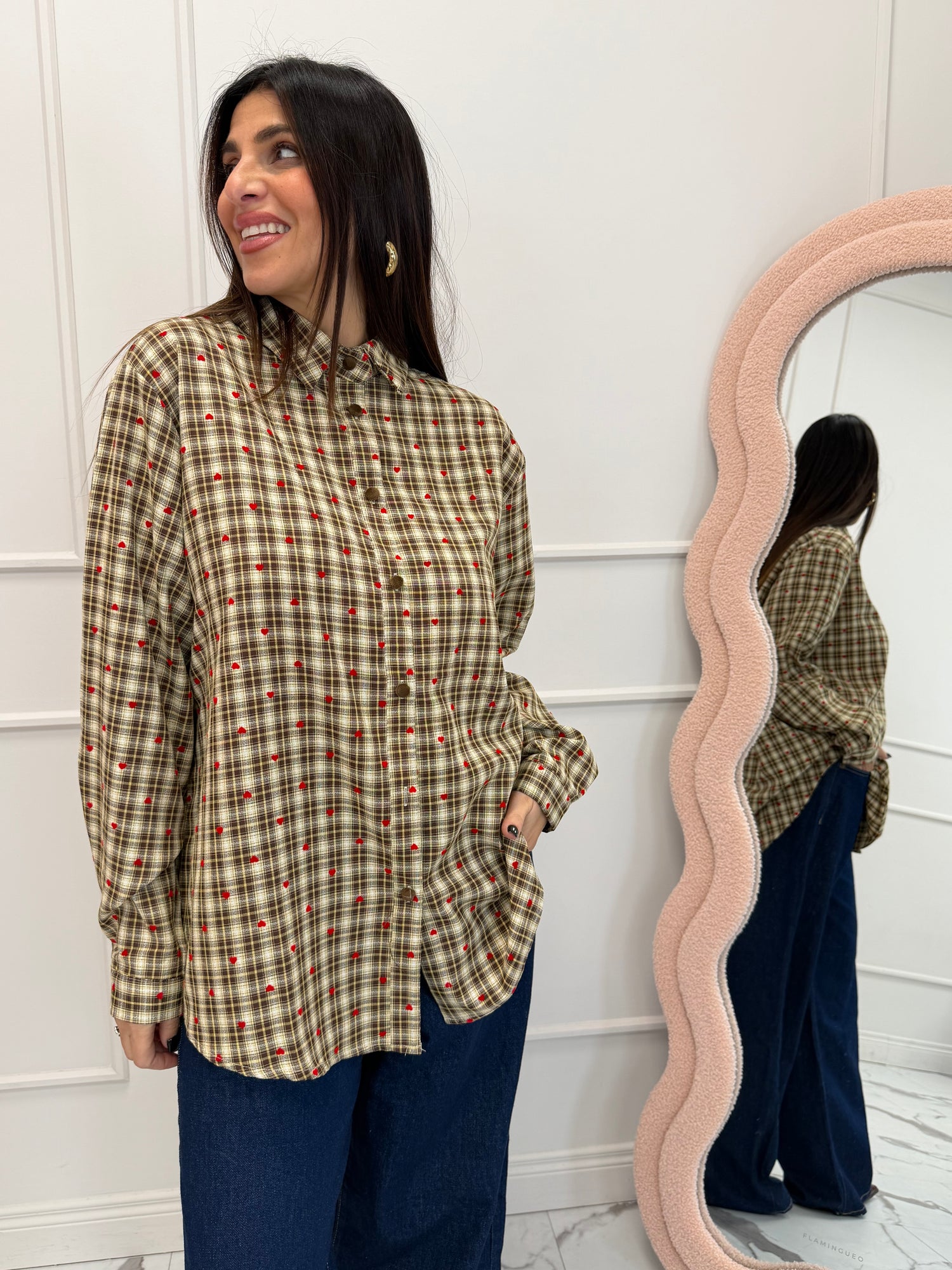 Camicia quadretti “Love” VIC BEE