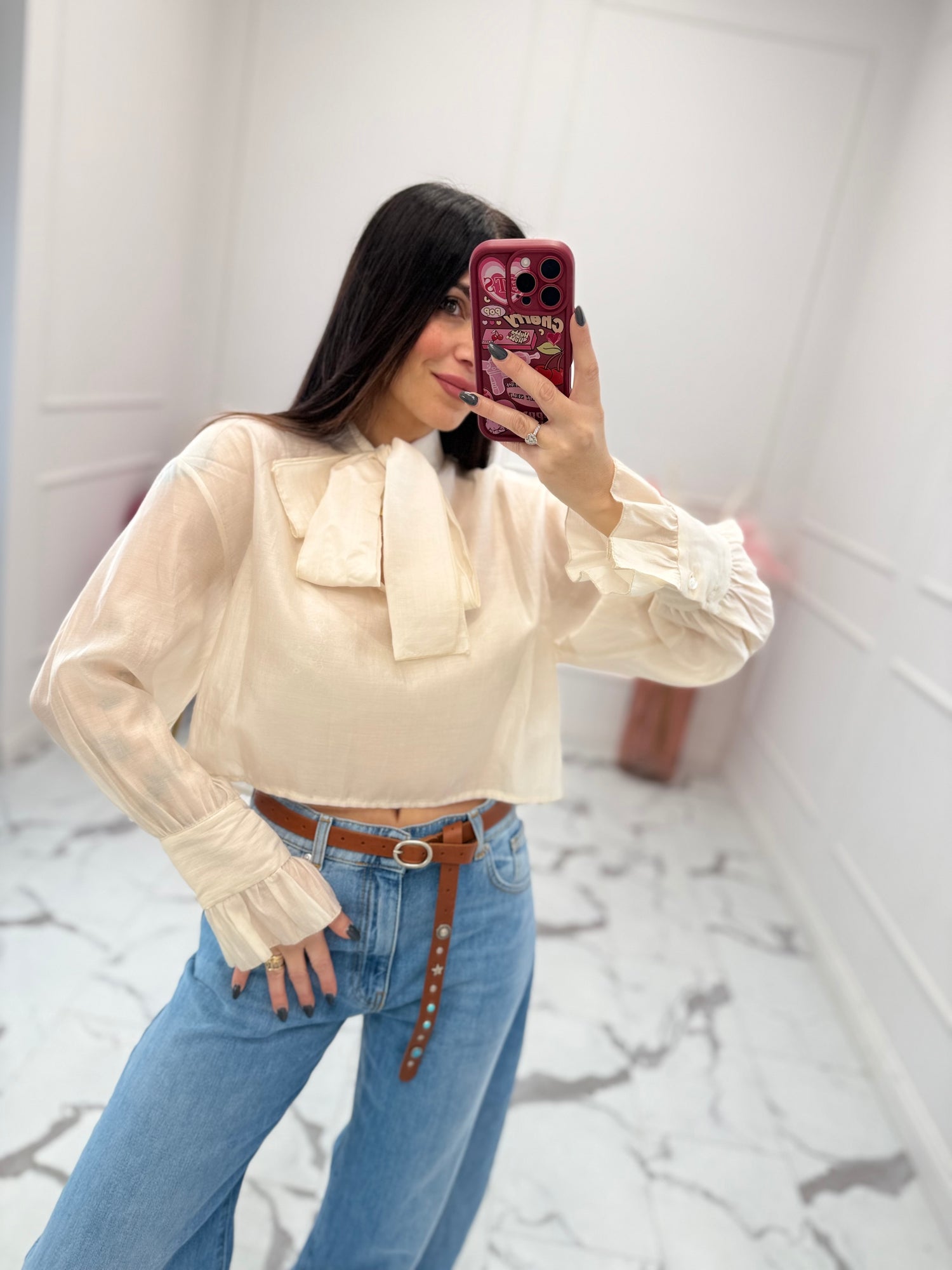 Blusa crop fiocco HAVE ONE