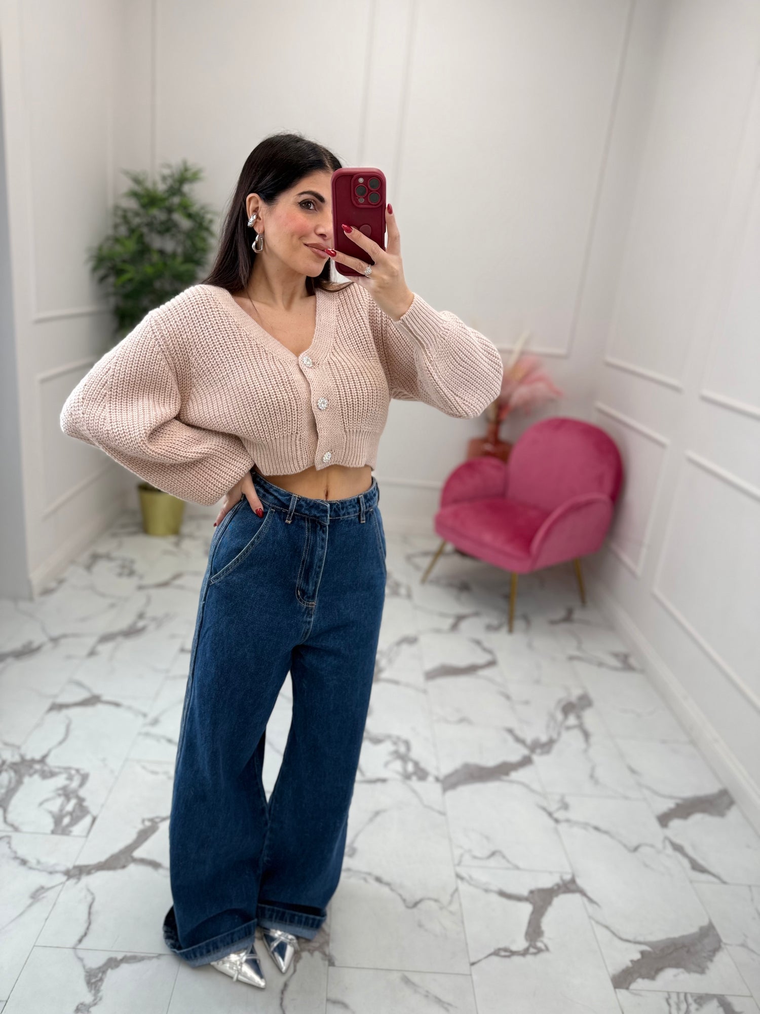 Cardigan bottoni gioiello HAVE ONE