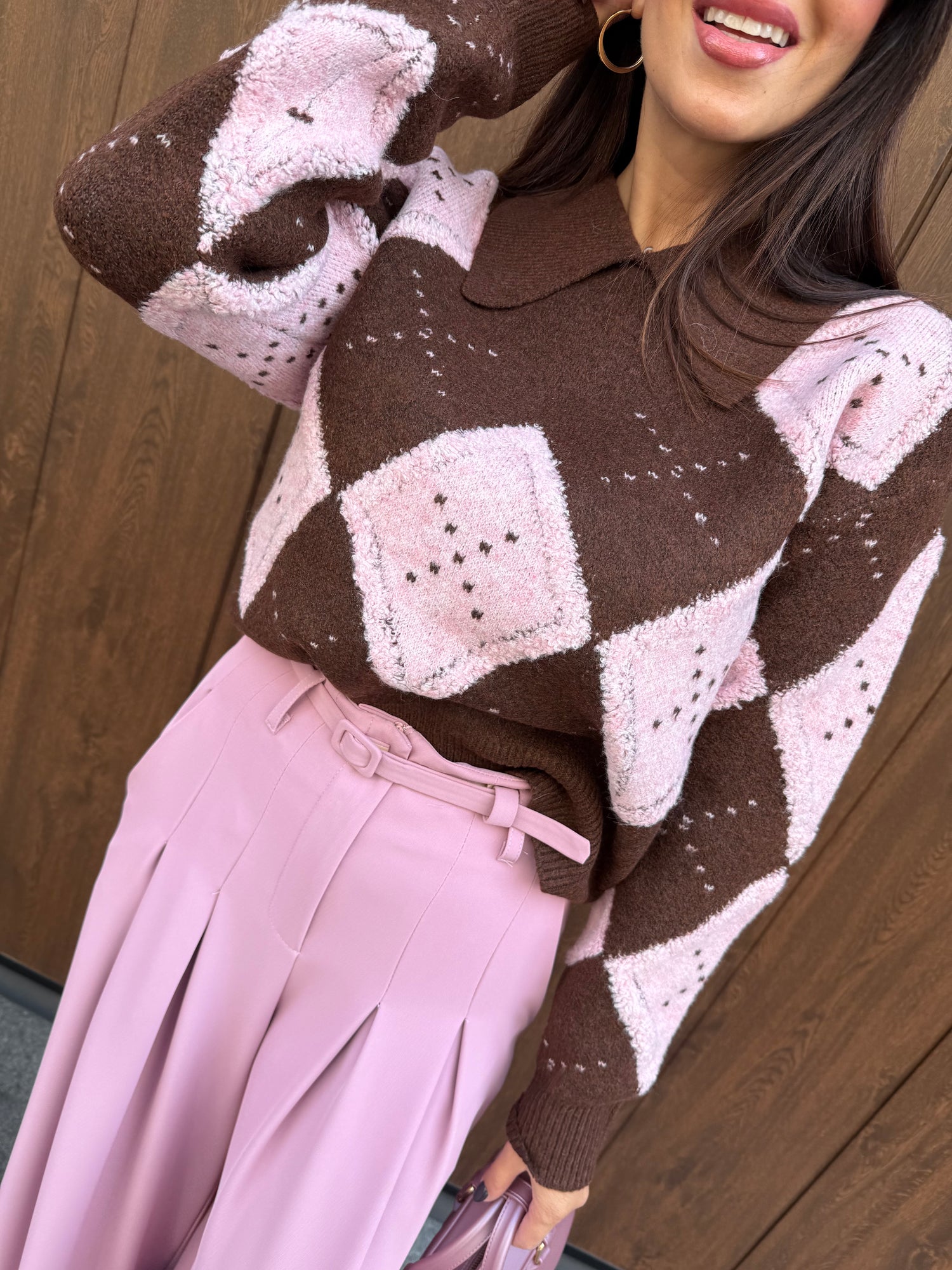 Maglioncino “pink rhombus” COMPANIA FANTASTICA