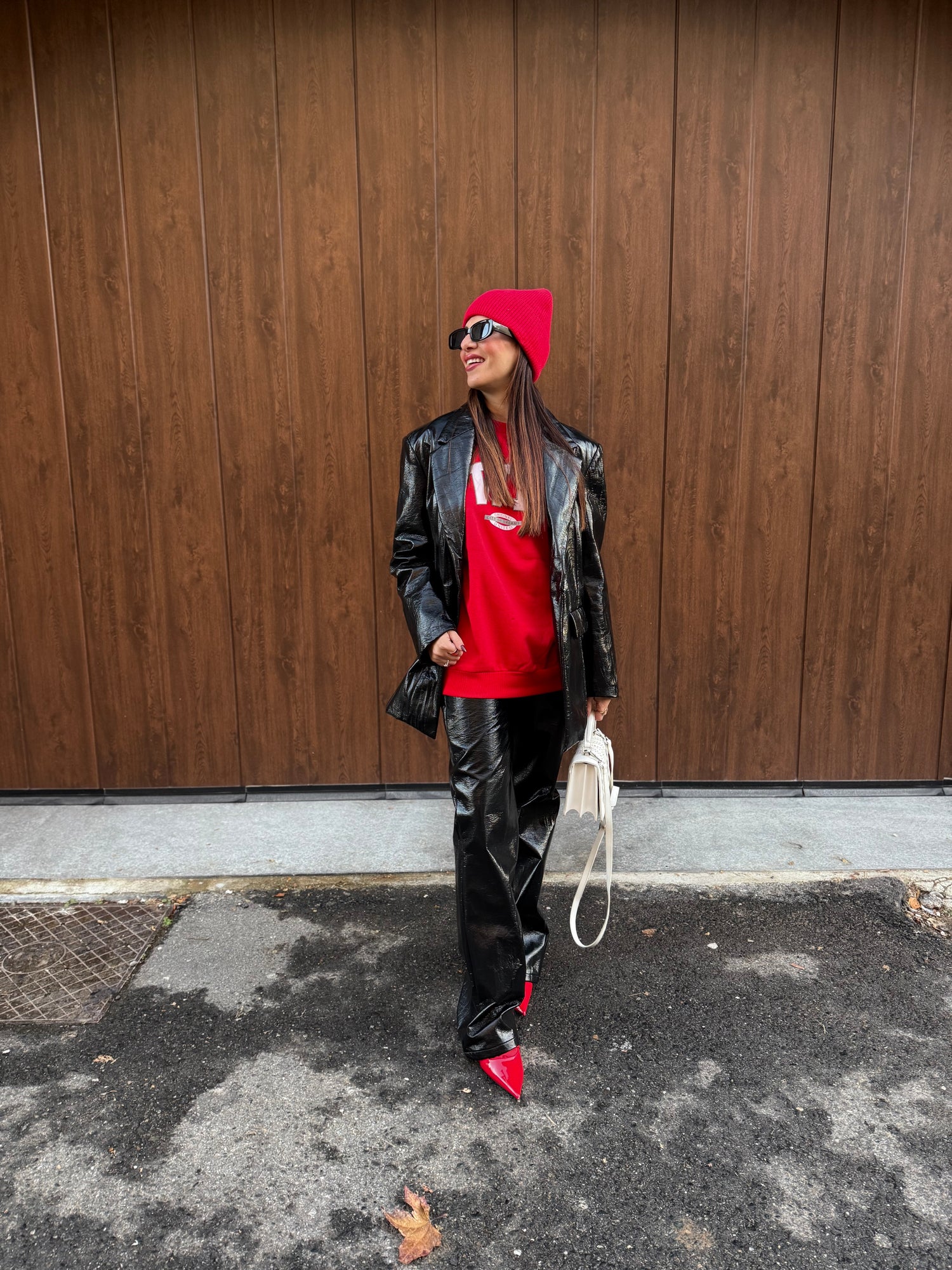 Pantalone in vinile LUMINA