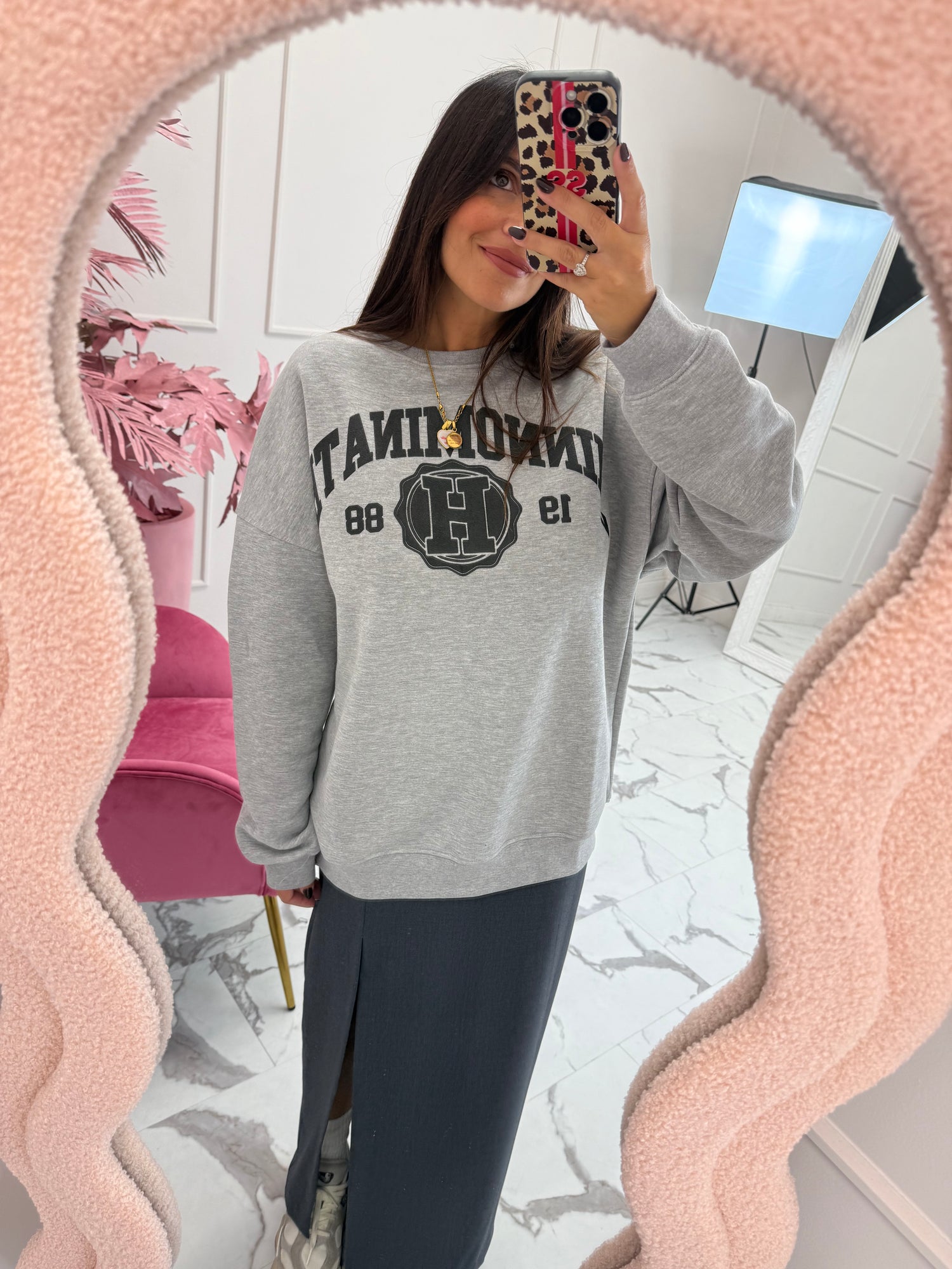 Felpa girocollo over “College” NEW HINNOMINATE