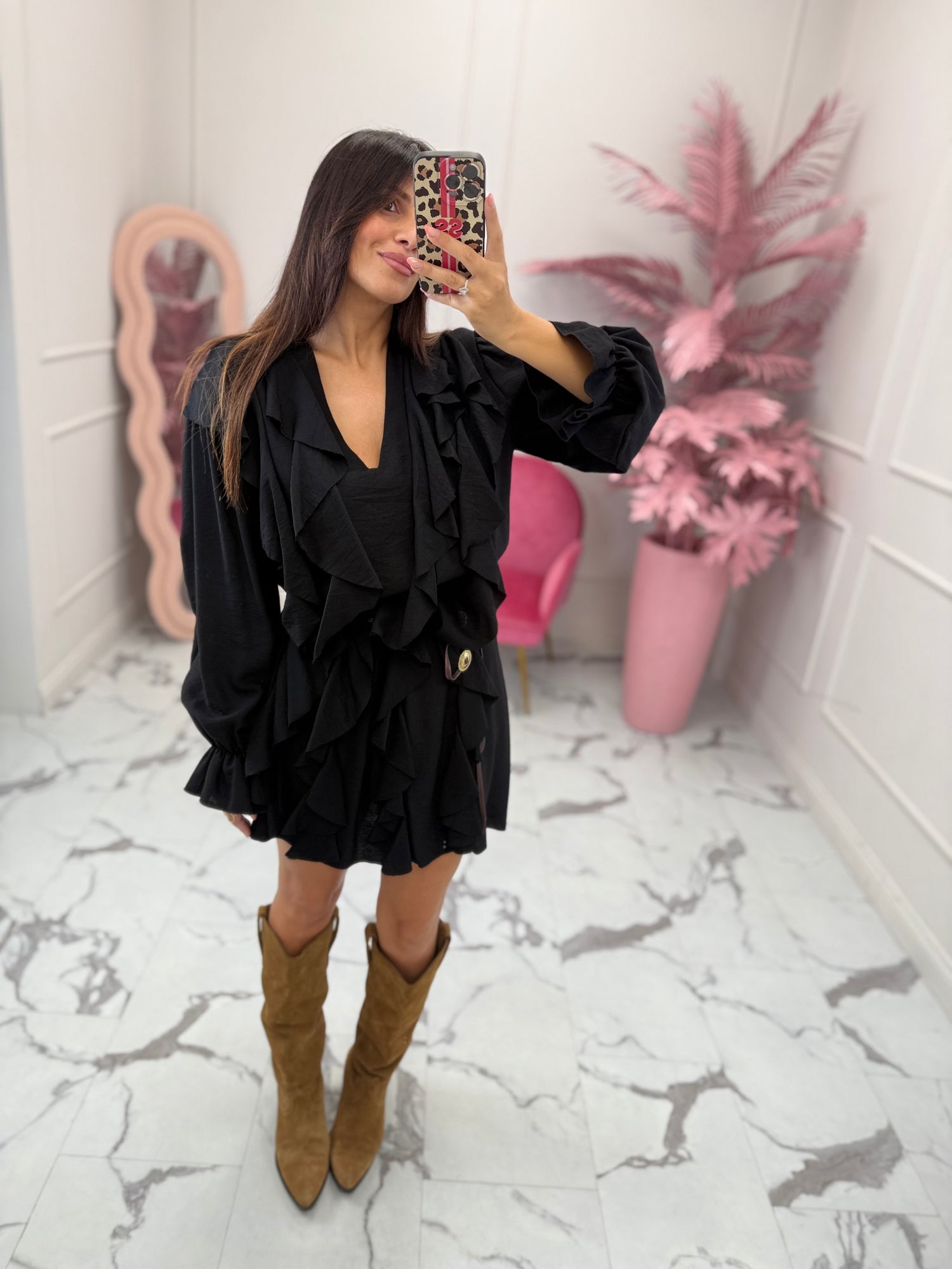 Abito “Rouches” con cintura HAVE ONE