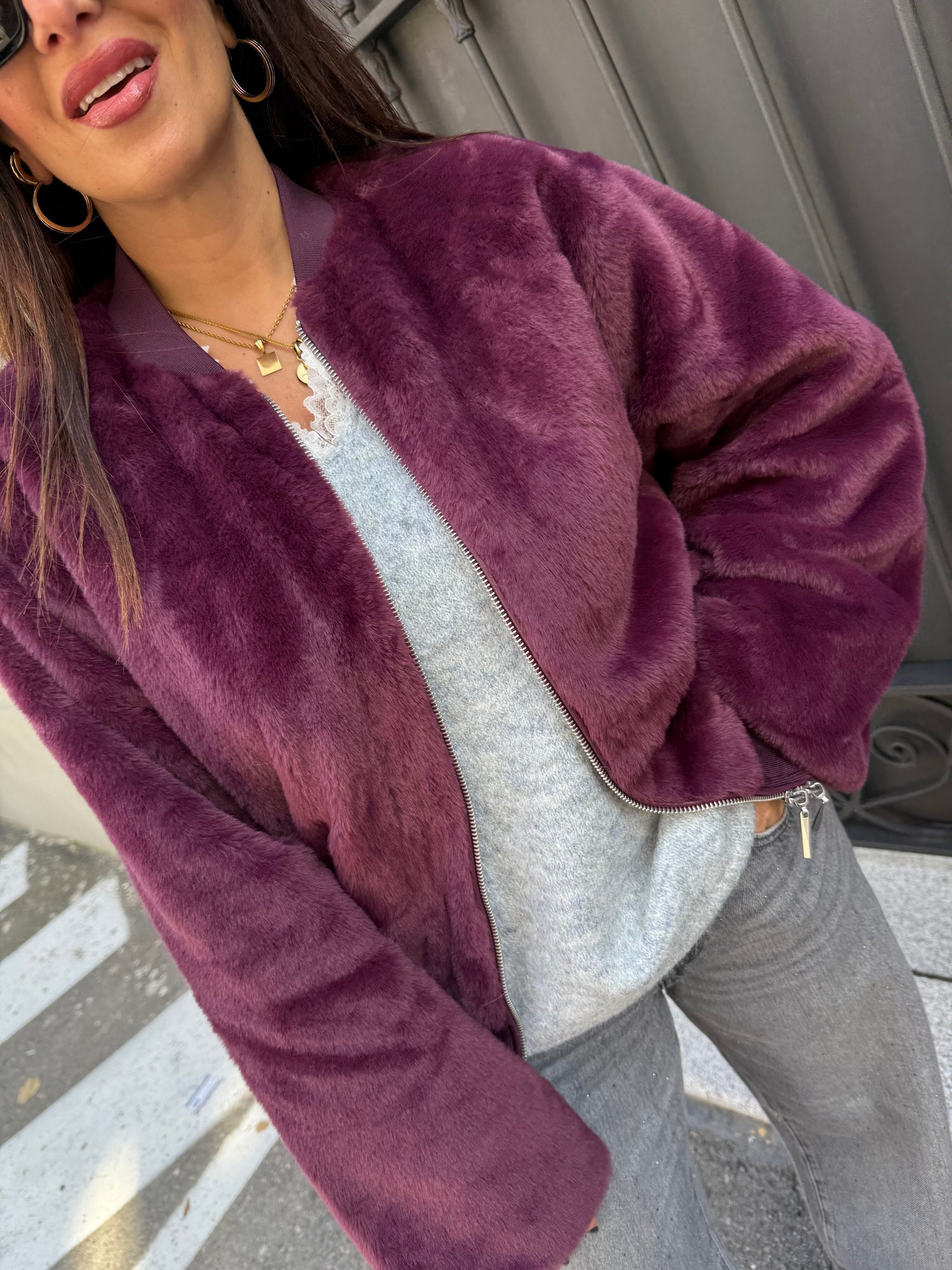 Bomber pelliccia “Dana” ONLY