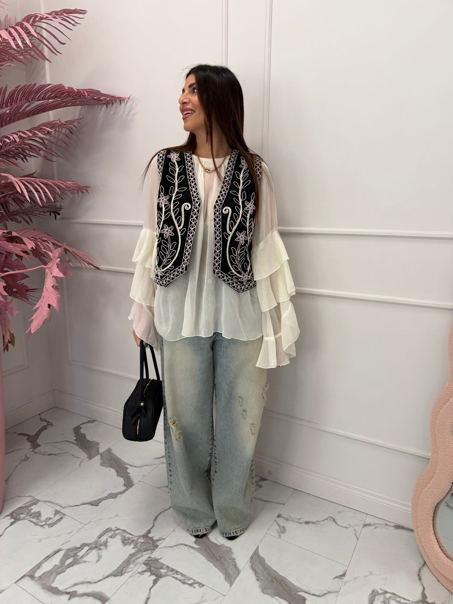 Gilet Denim ricami “Boho” LIP