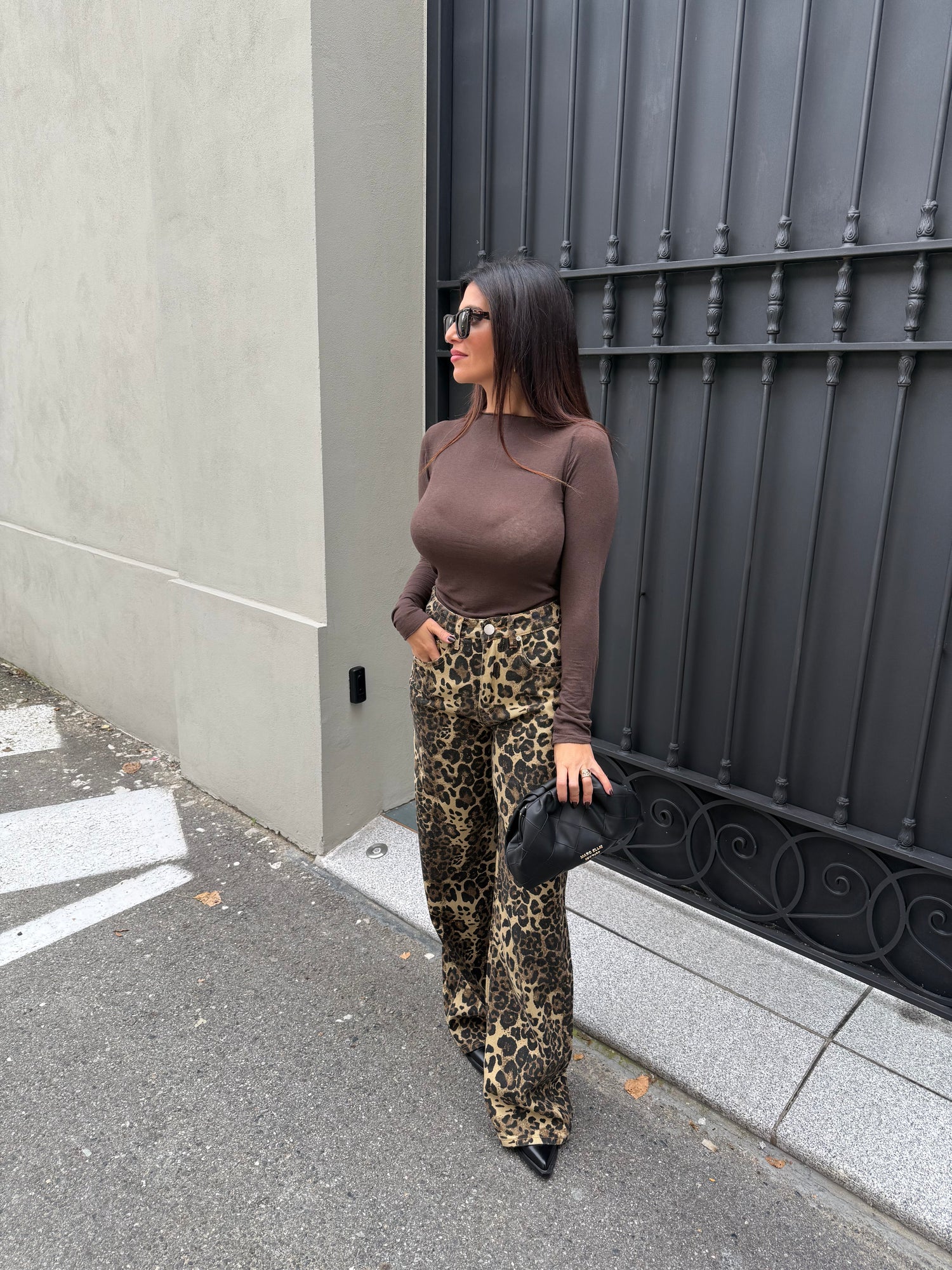 Jeans leopardato “Grr” GLAMOROUS