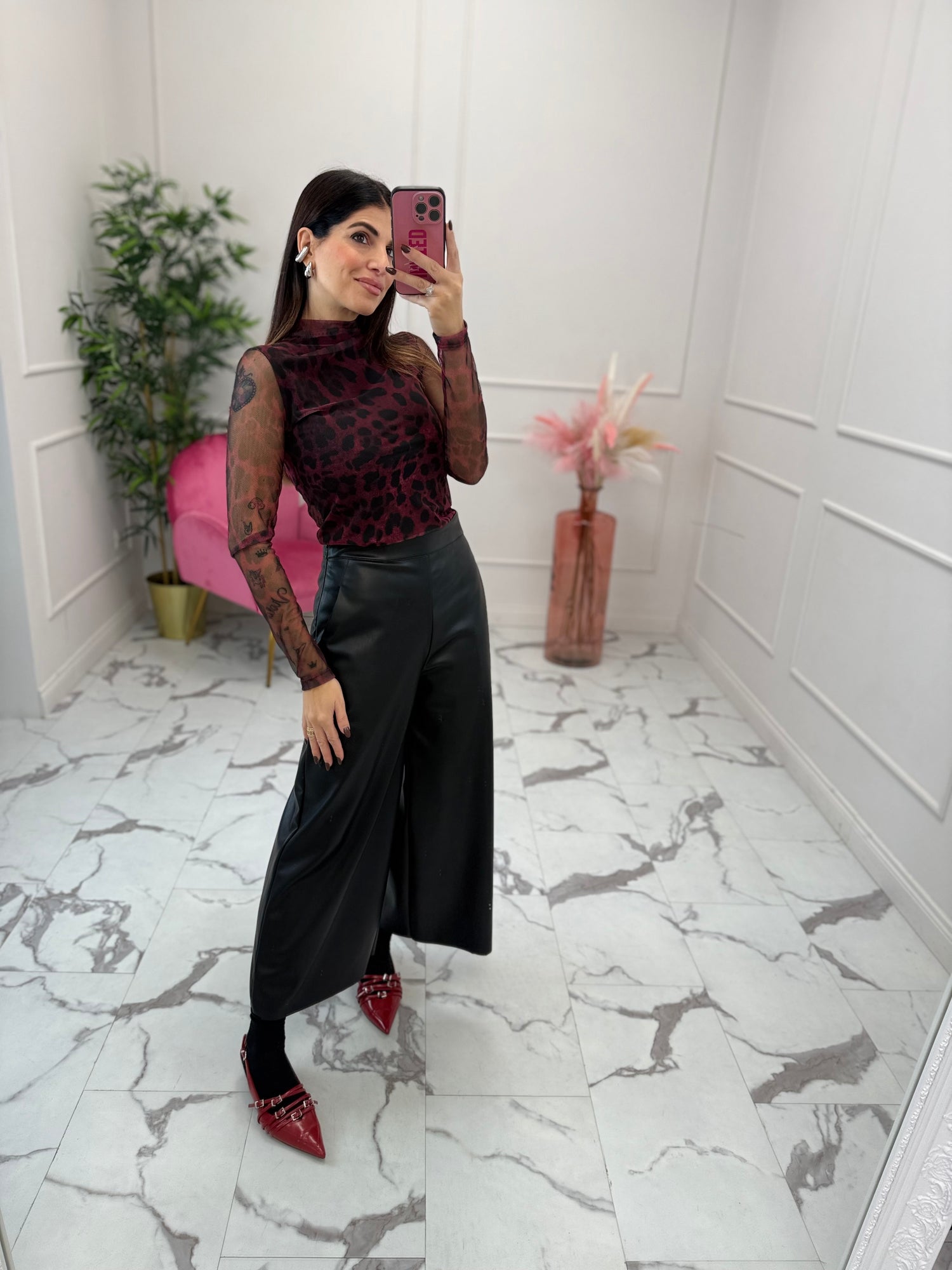 Pantalone ecopelle crop LIP