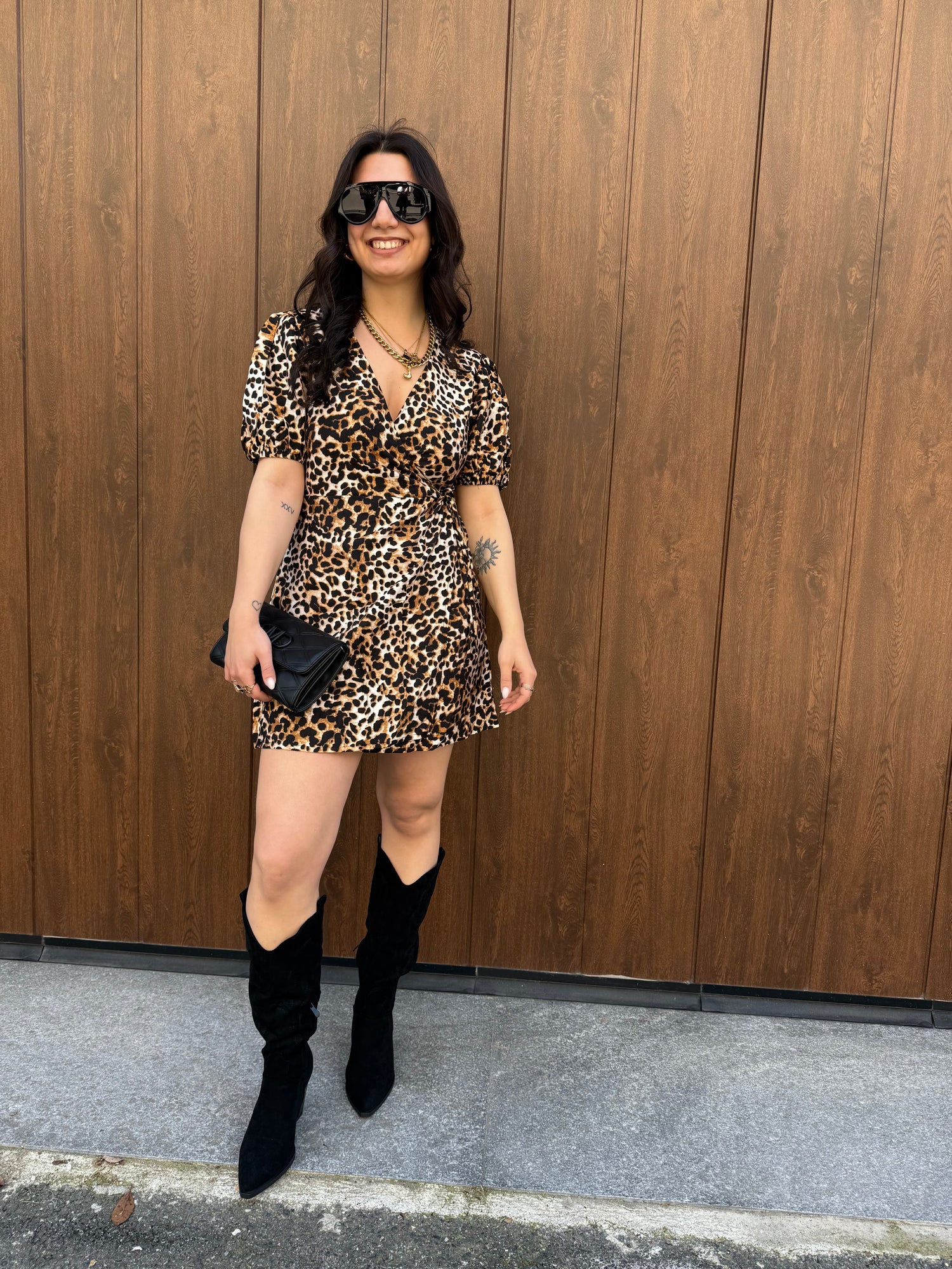 Abito a portafoglio “Leopard” GLAMOROUS