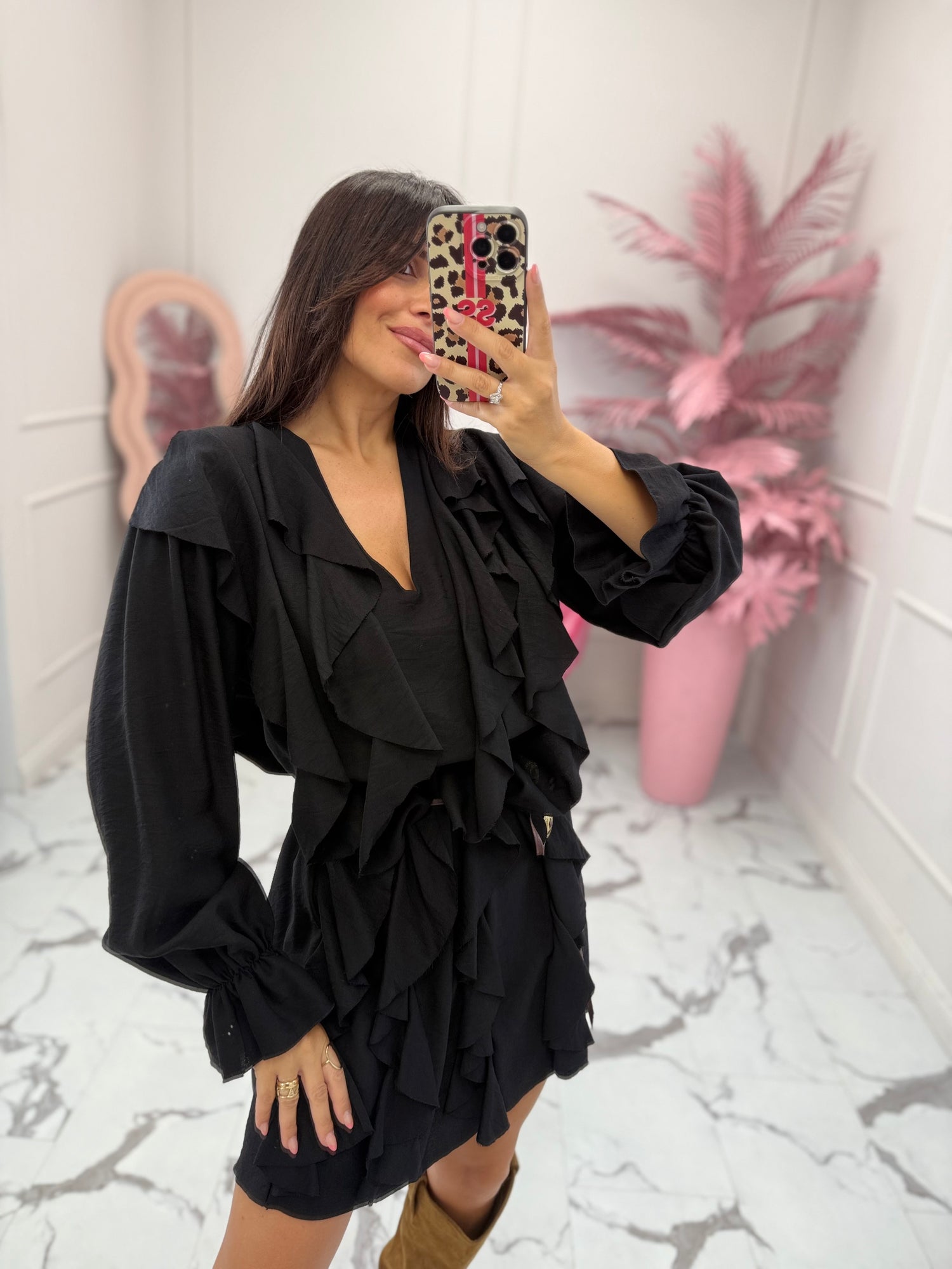 Abito “Rouches” con cintura HAVE ONE