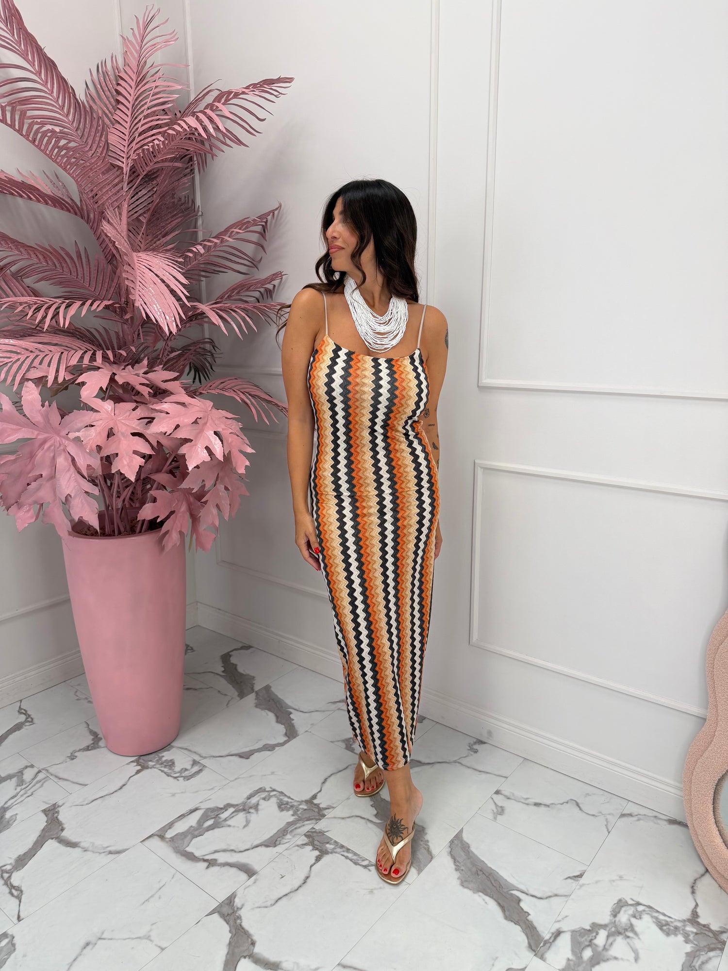 Abito stretch “Chevron print” LIP