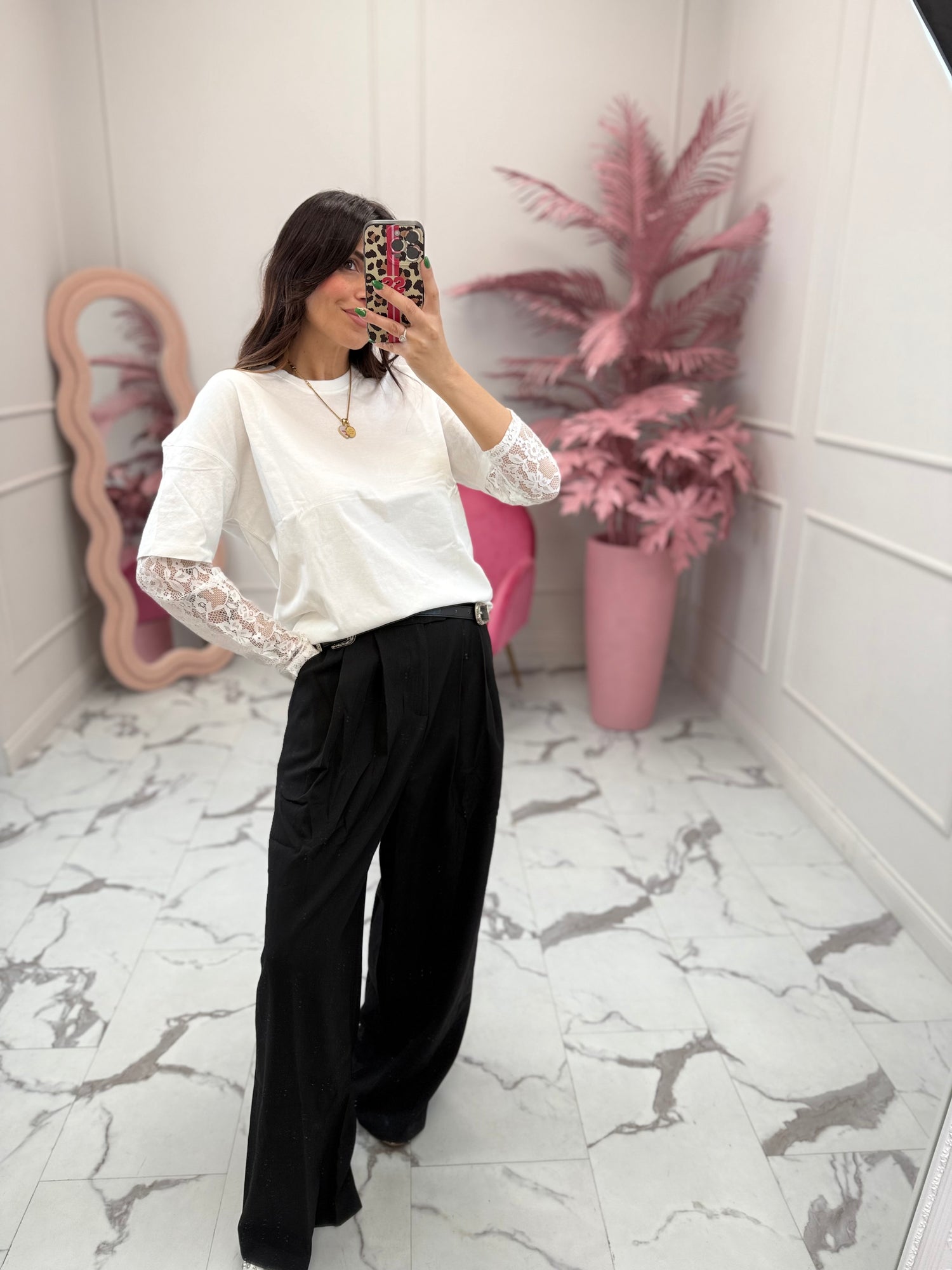 Pantalone a palazzo “Crossed” MONIQUE