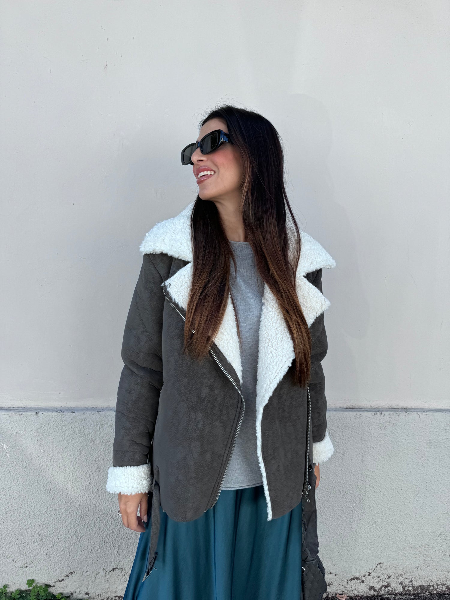 Montone over ecopelle GLAMOROUS