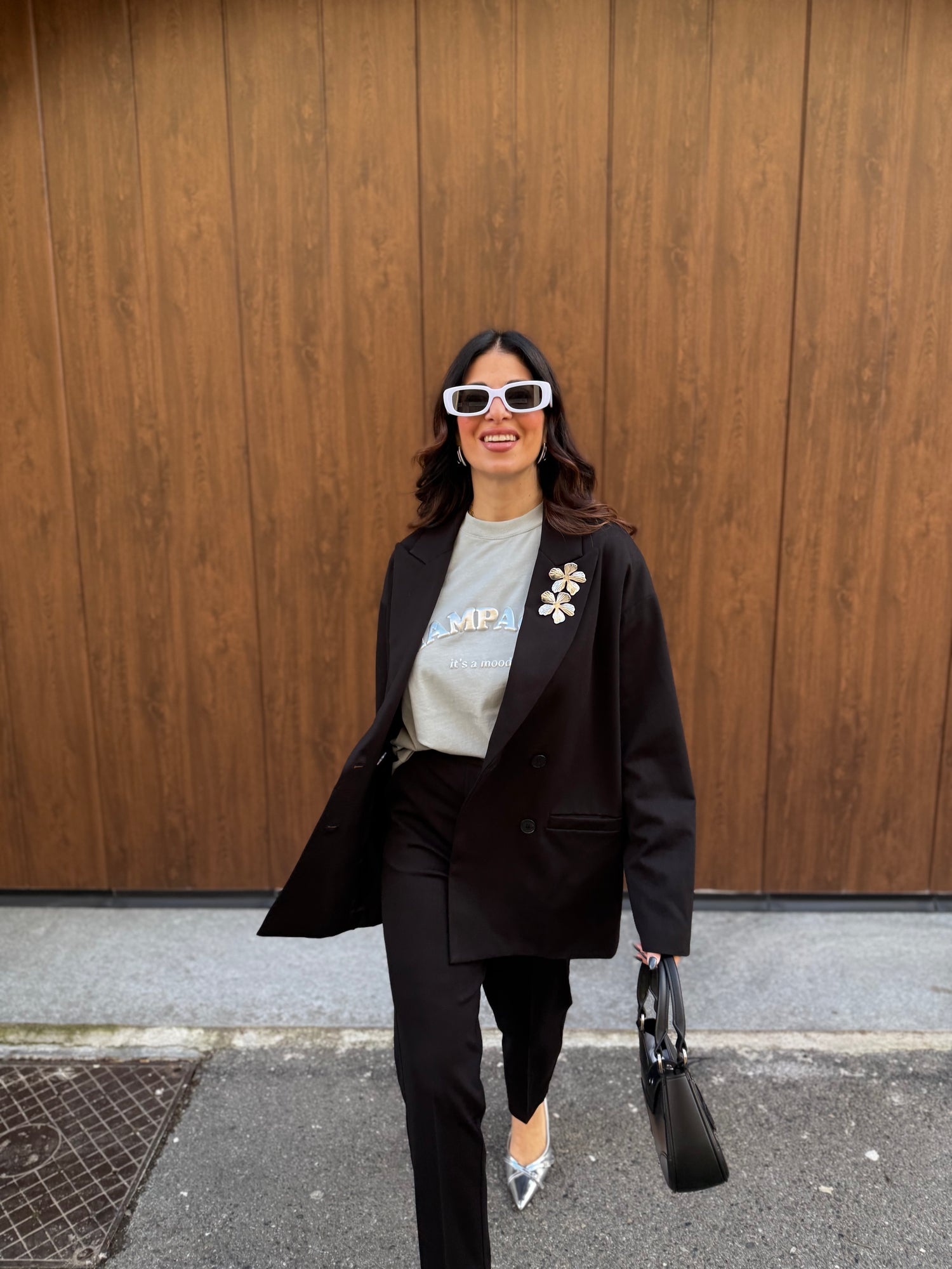 Blazer tailleur doppiopetto “Silver Flower” VICOLO