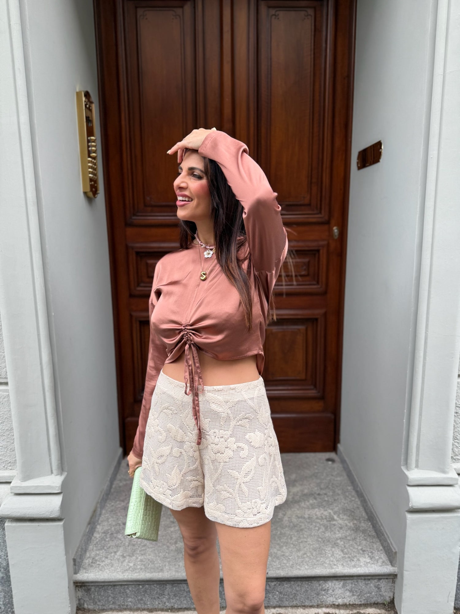 Blusa arricciata “Raso” HAVE ONE