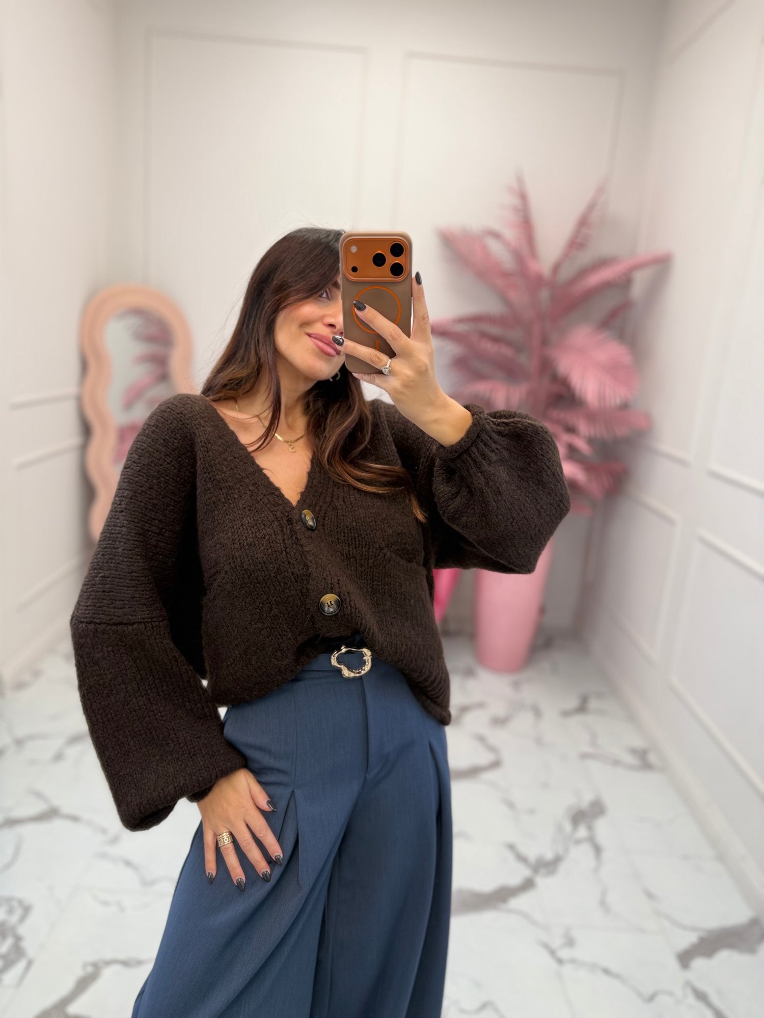 Cardigan in maglia bottoni HAVE ONE