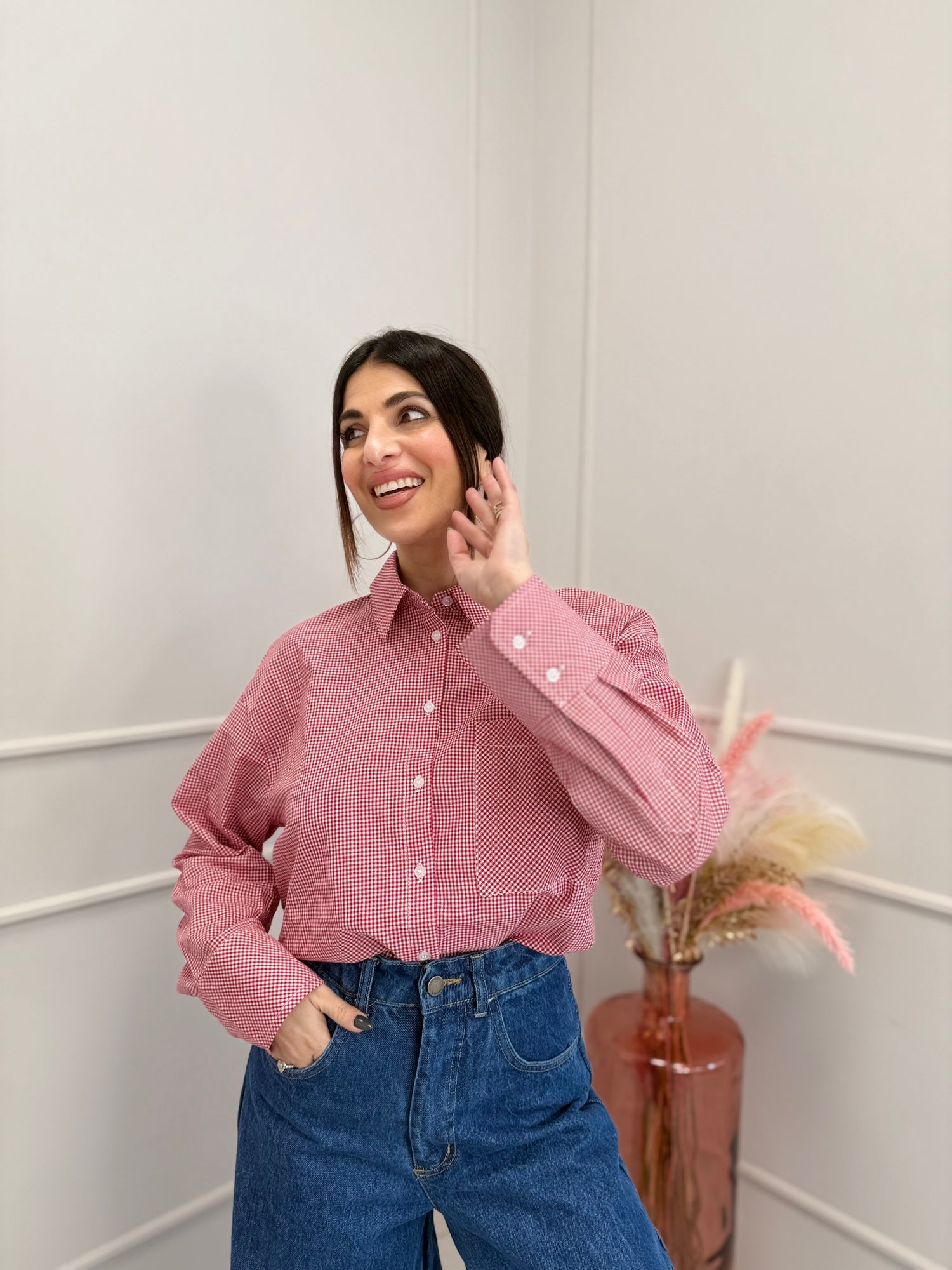 Camicia vichy “Yvette” ONLY