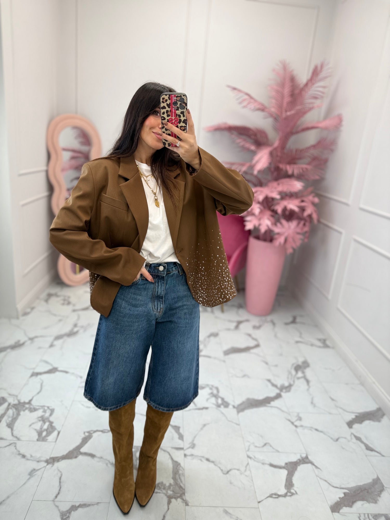 Blazer cropped 3/4 “Shine” VICOLO