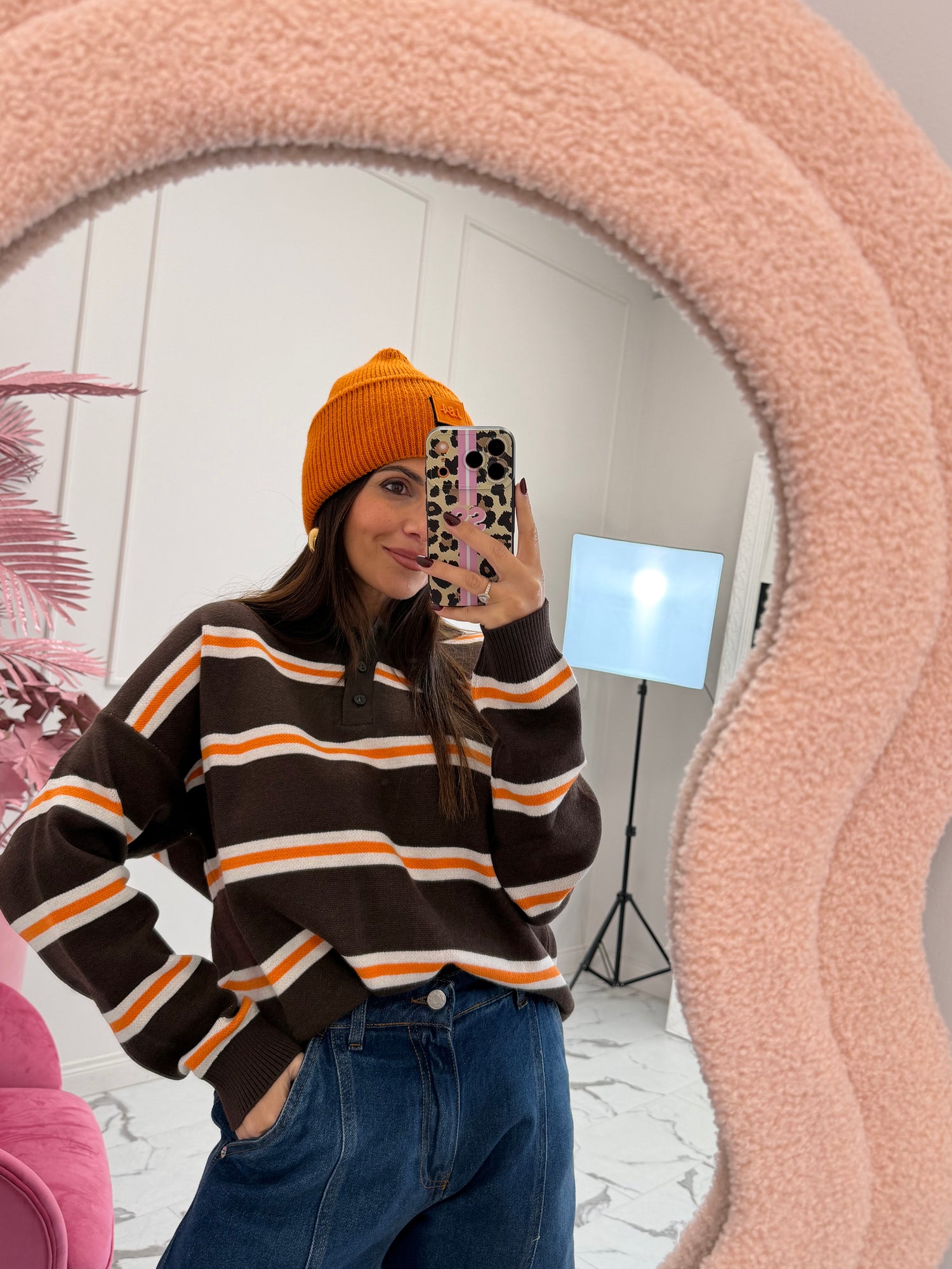 Maglioncino a polo righe HAVE ONE