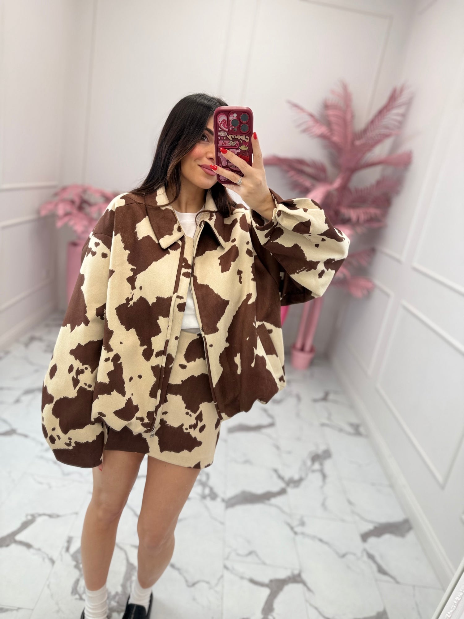 Gonna shorts “Cow print” LUMINA