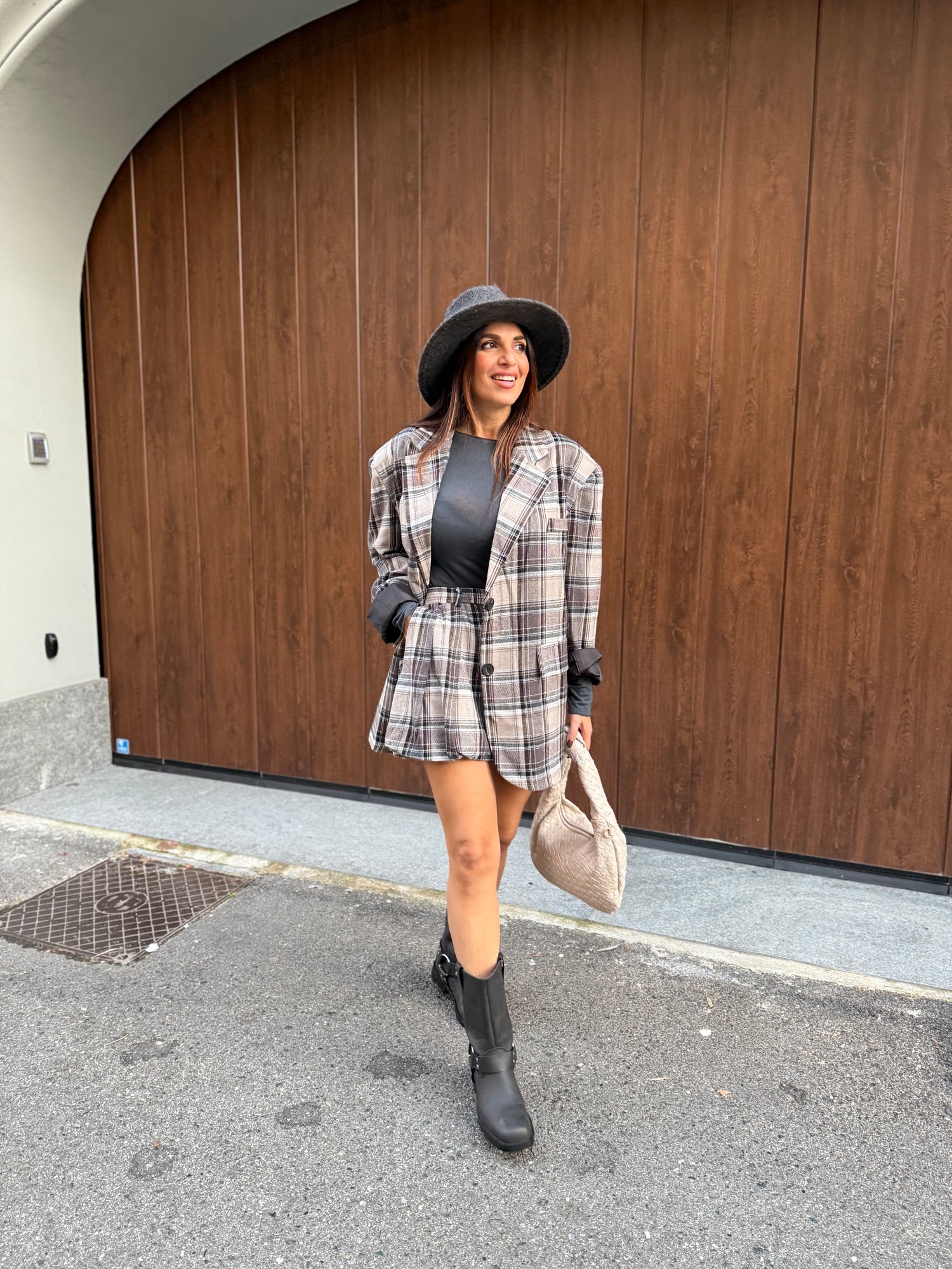 Gonna a palloncino “Tartan” JUSTWEST