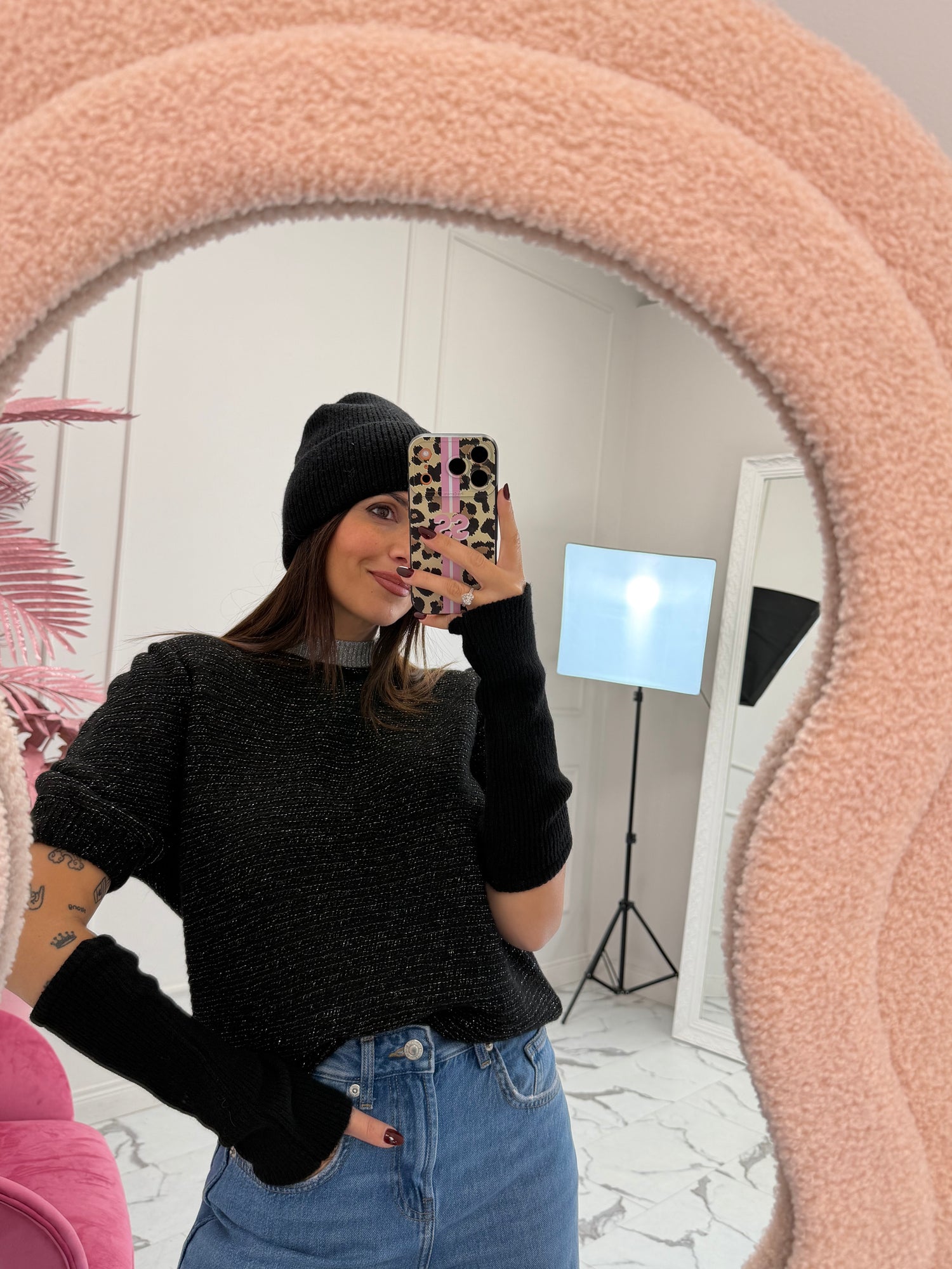 Maglioncino lurex con manicotti HAVE ONE