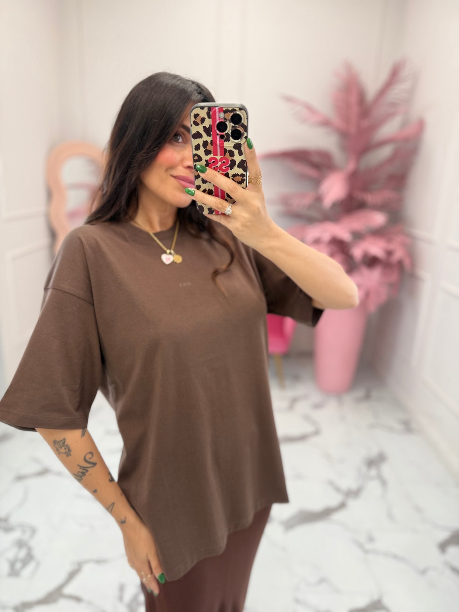 T-shirt over “Andrea logo” JJXX