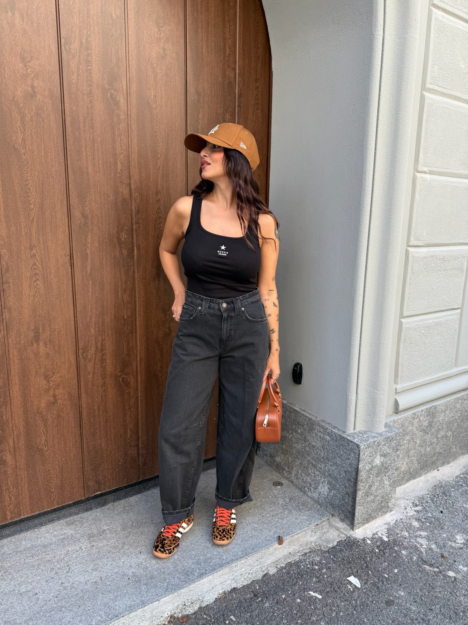 Canotta costine logo GUESS JEANS