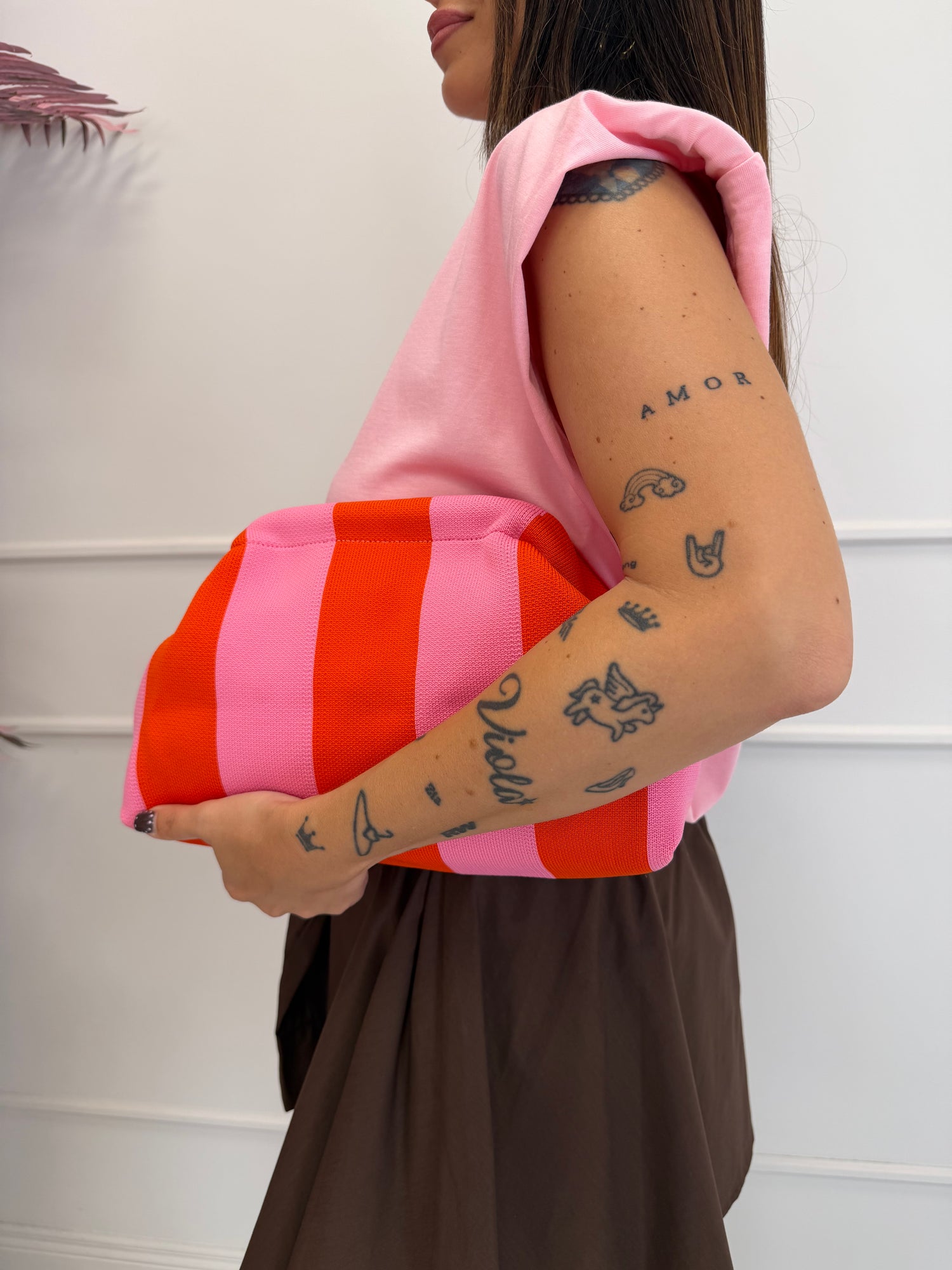 Borsa pouch “Millerighe” LIP