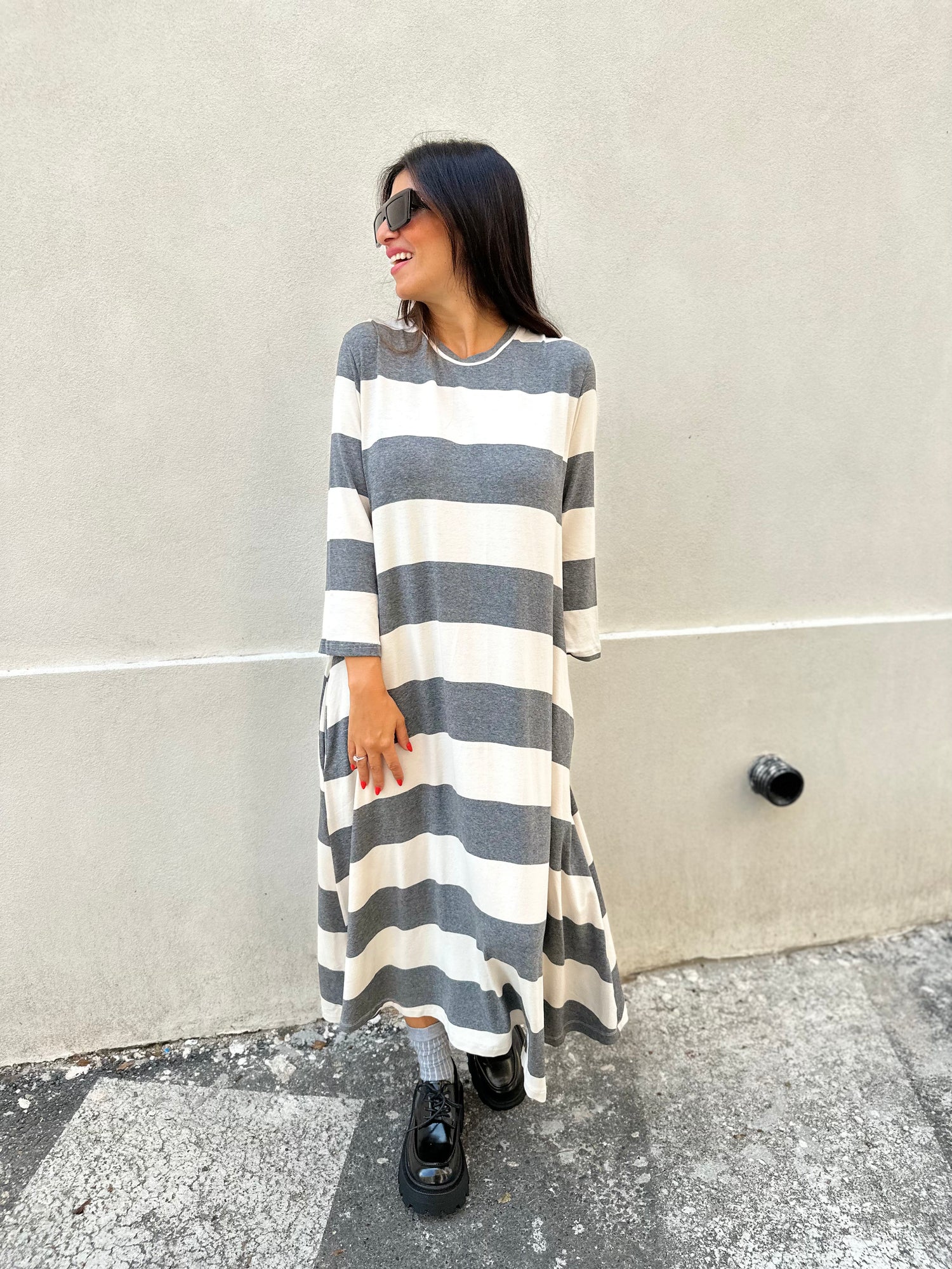 Maxi abito righe LUMINA