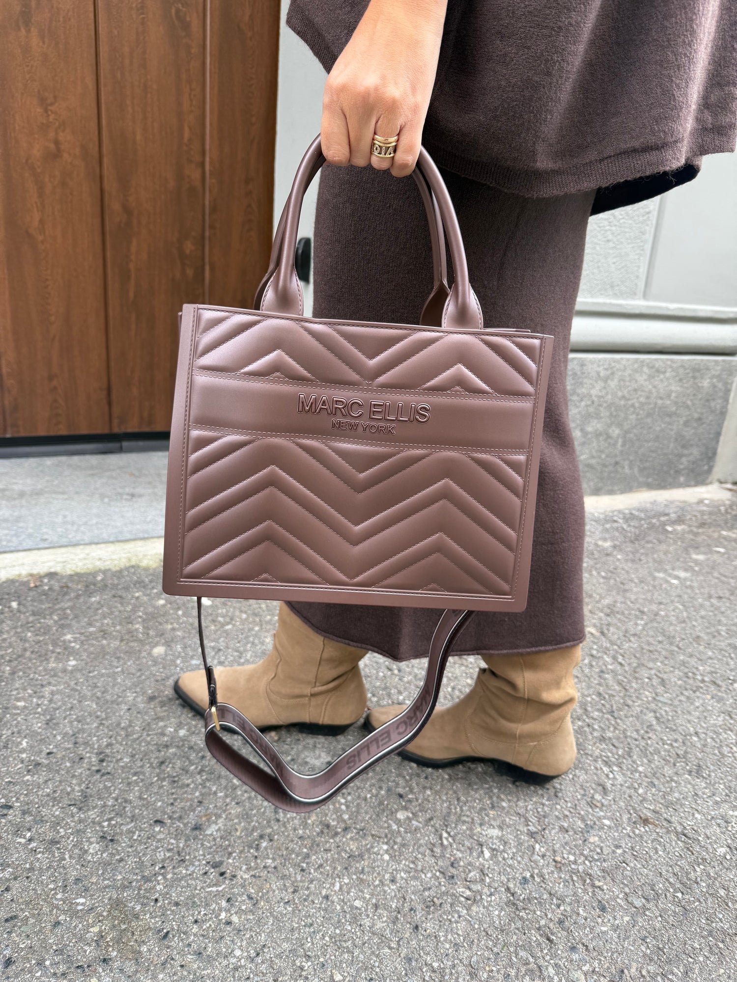 Borsa “Flat buby wave M 25” MARC ELLIS