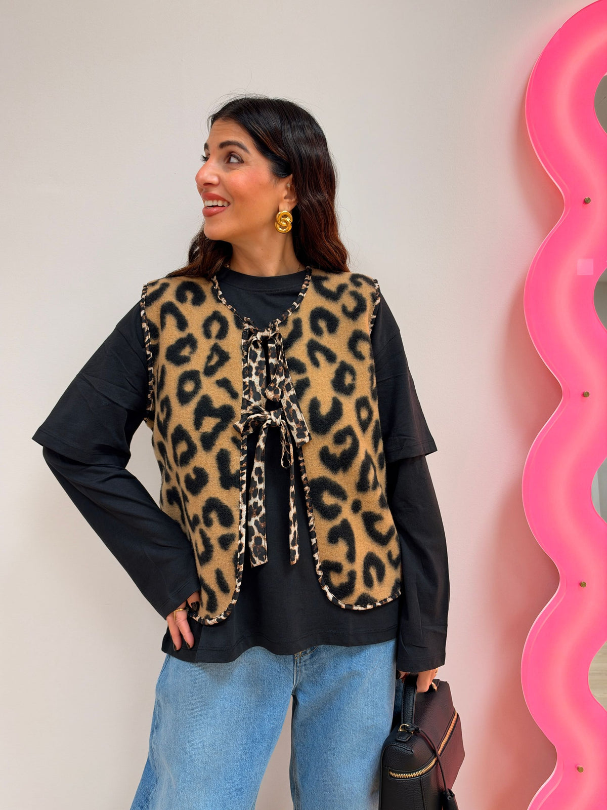 Gilet pile leopard LIP