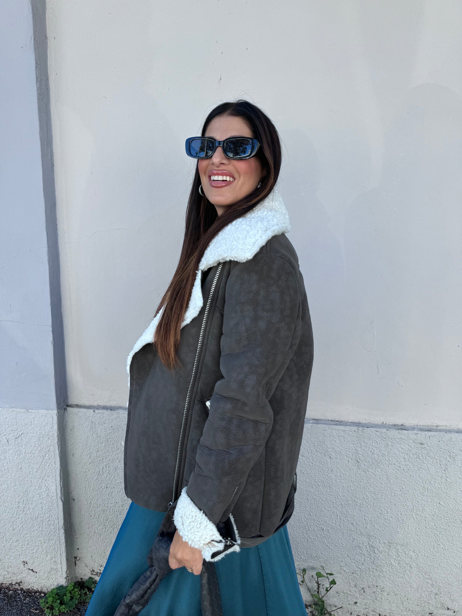 Montone over ecopelle GLAMOROUS