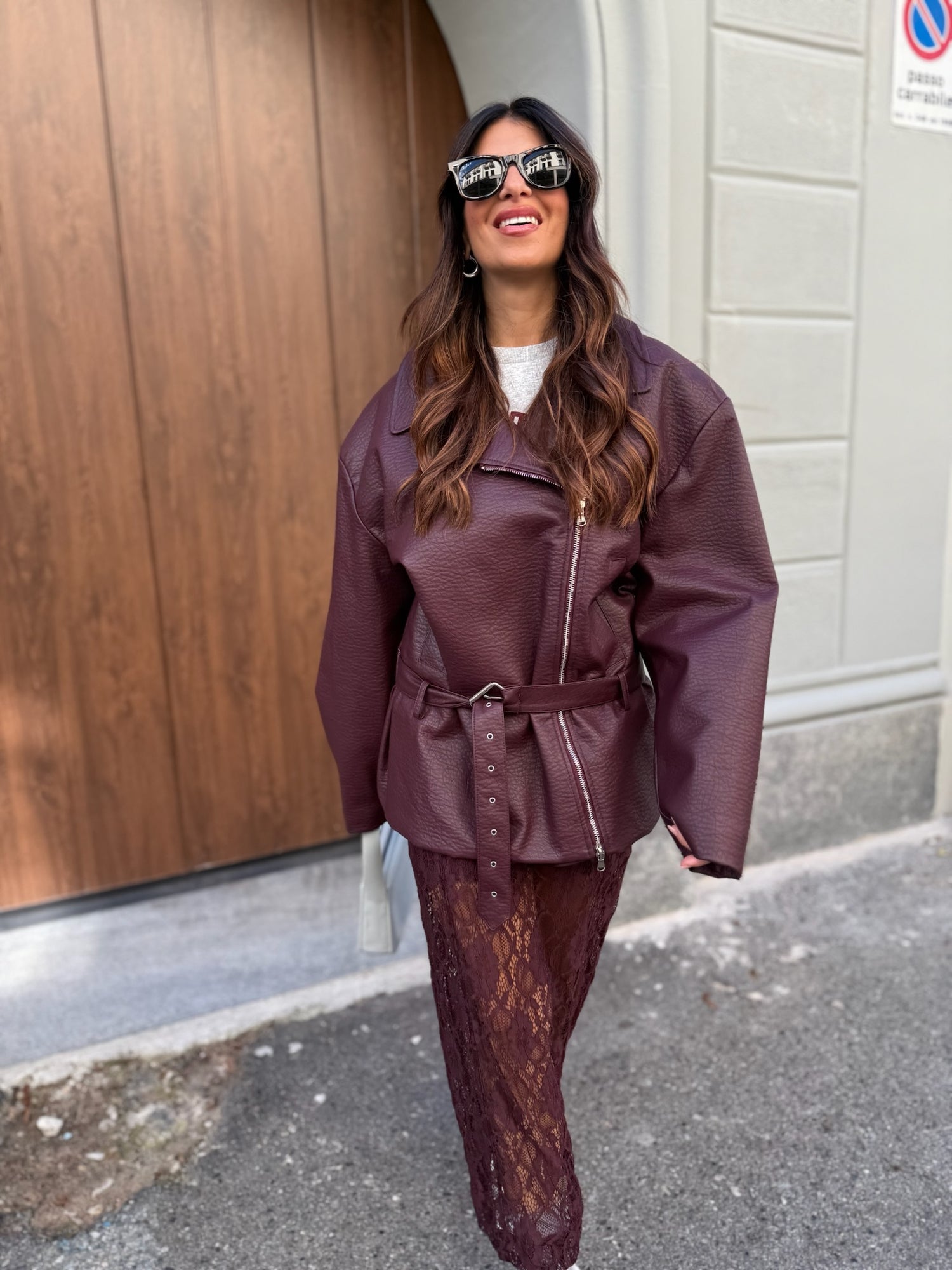 Chiodo over ecopelle LUMINA