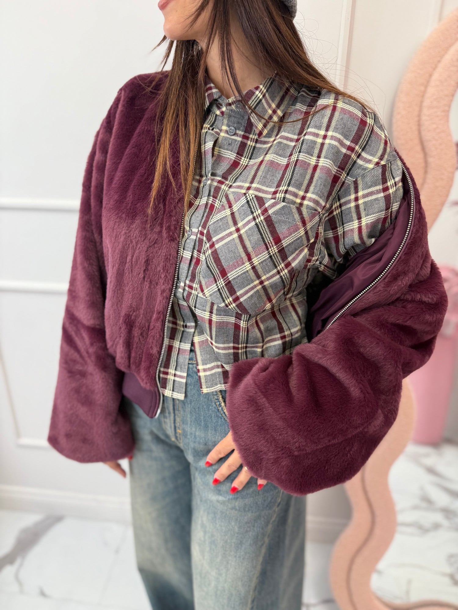 Bomber pelliccia “Dana” ONLY