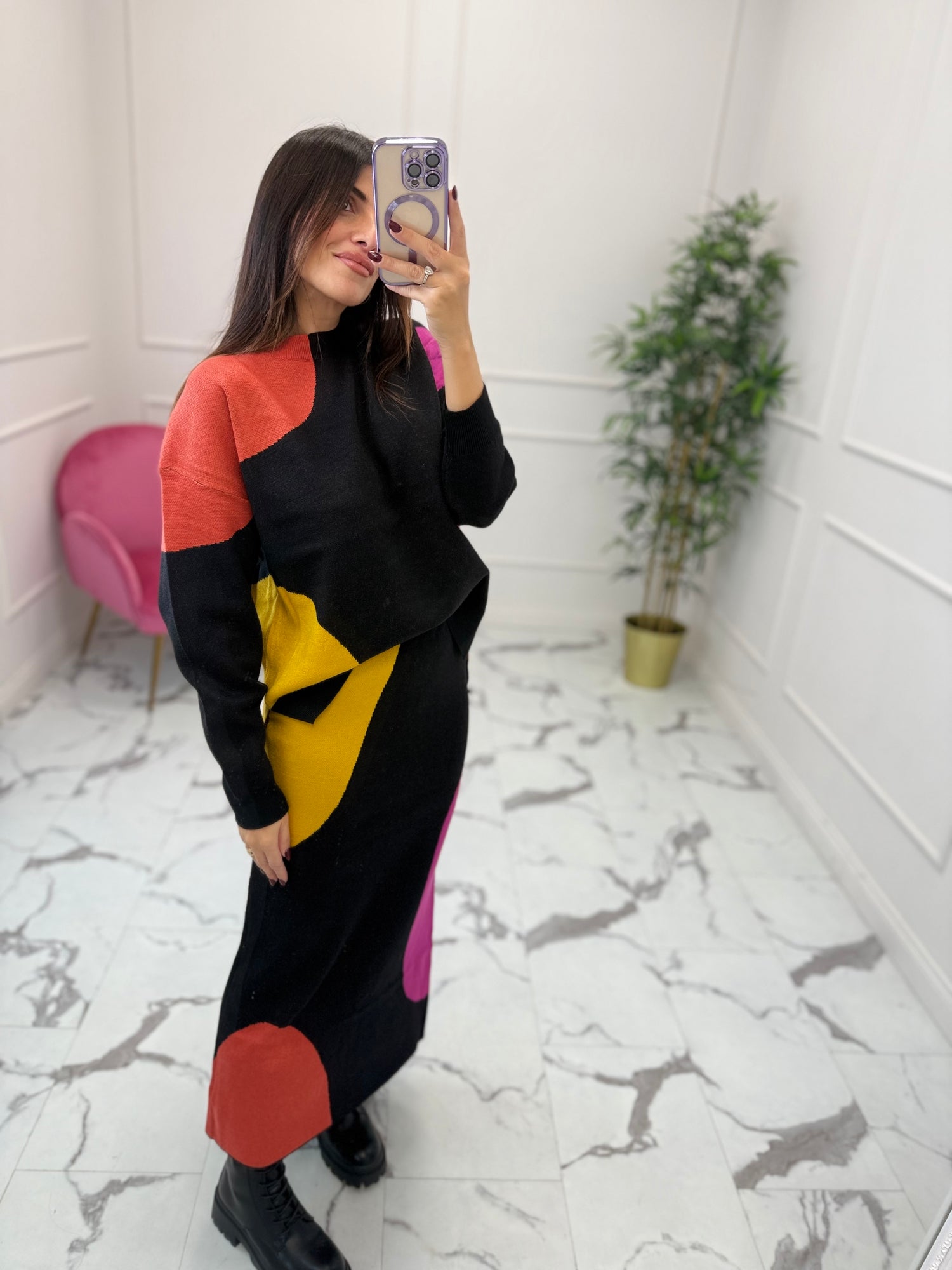 Gonna jacquard “Cerchi” COMPANIA FANTASTICA