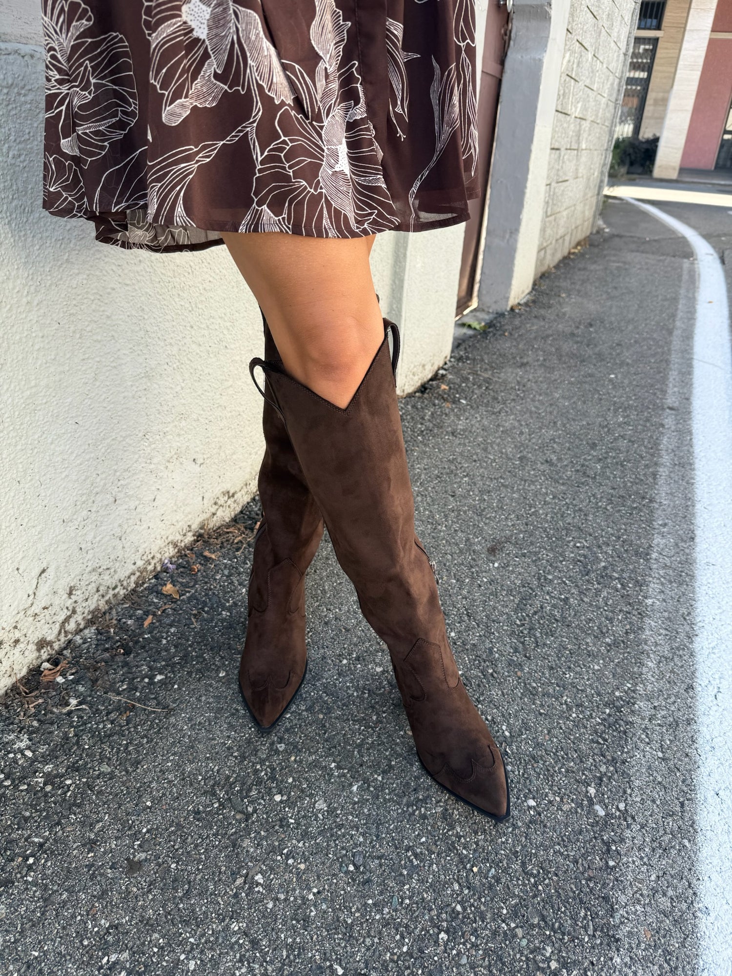 Texano alto suede “Dakota” CORINA