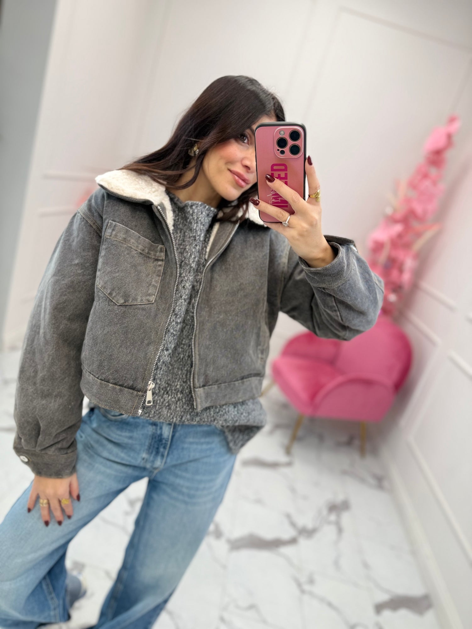Giacca in denim “Teddy” LUMINA