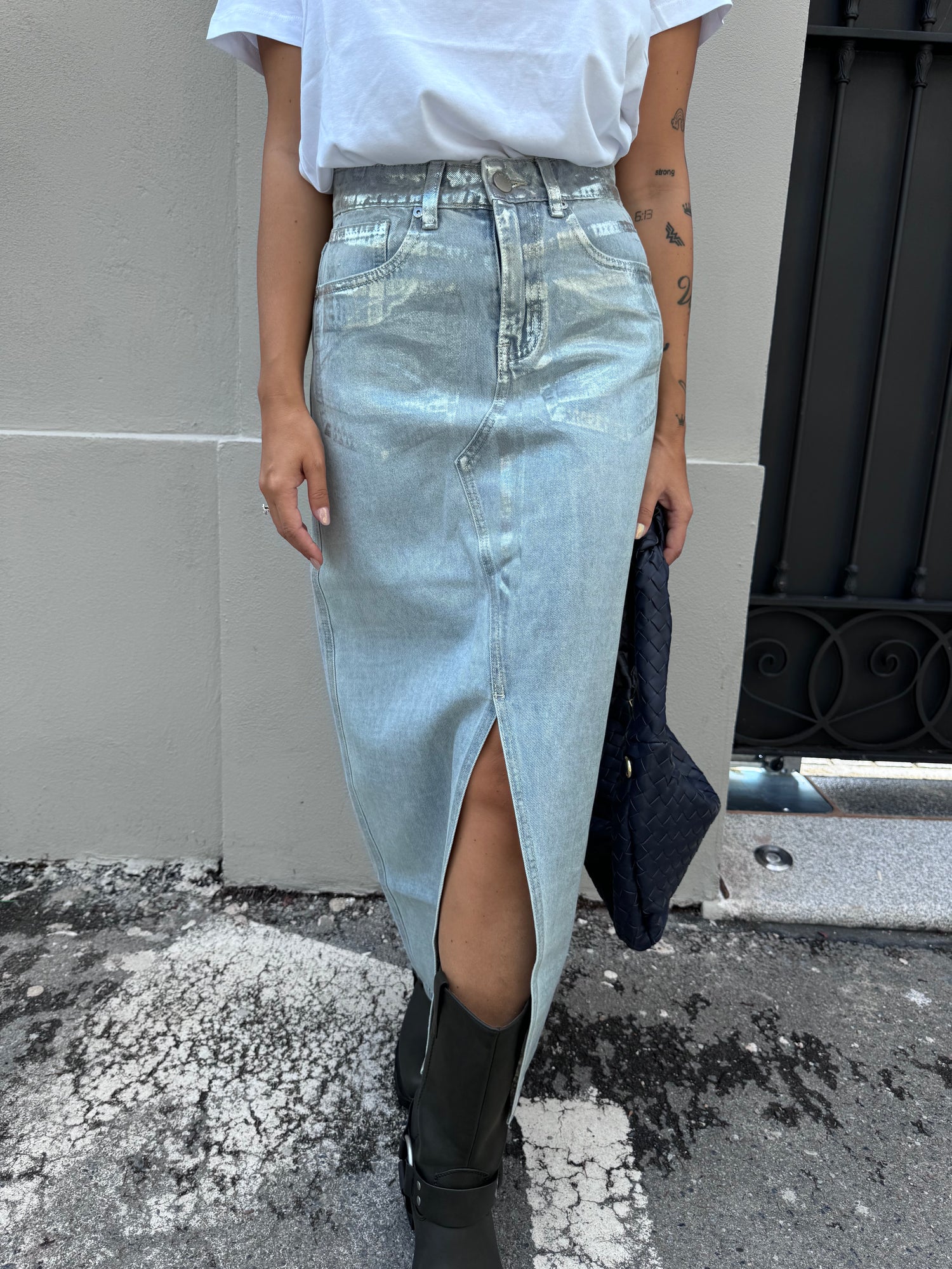 Gonna longuette “Silver” GLAMOROUS