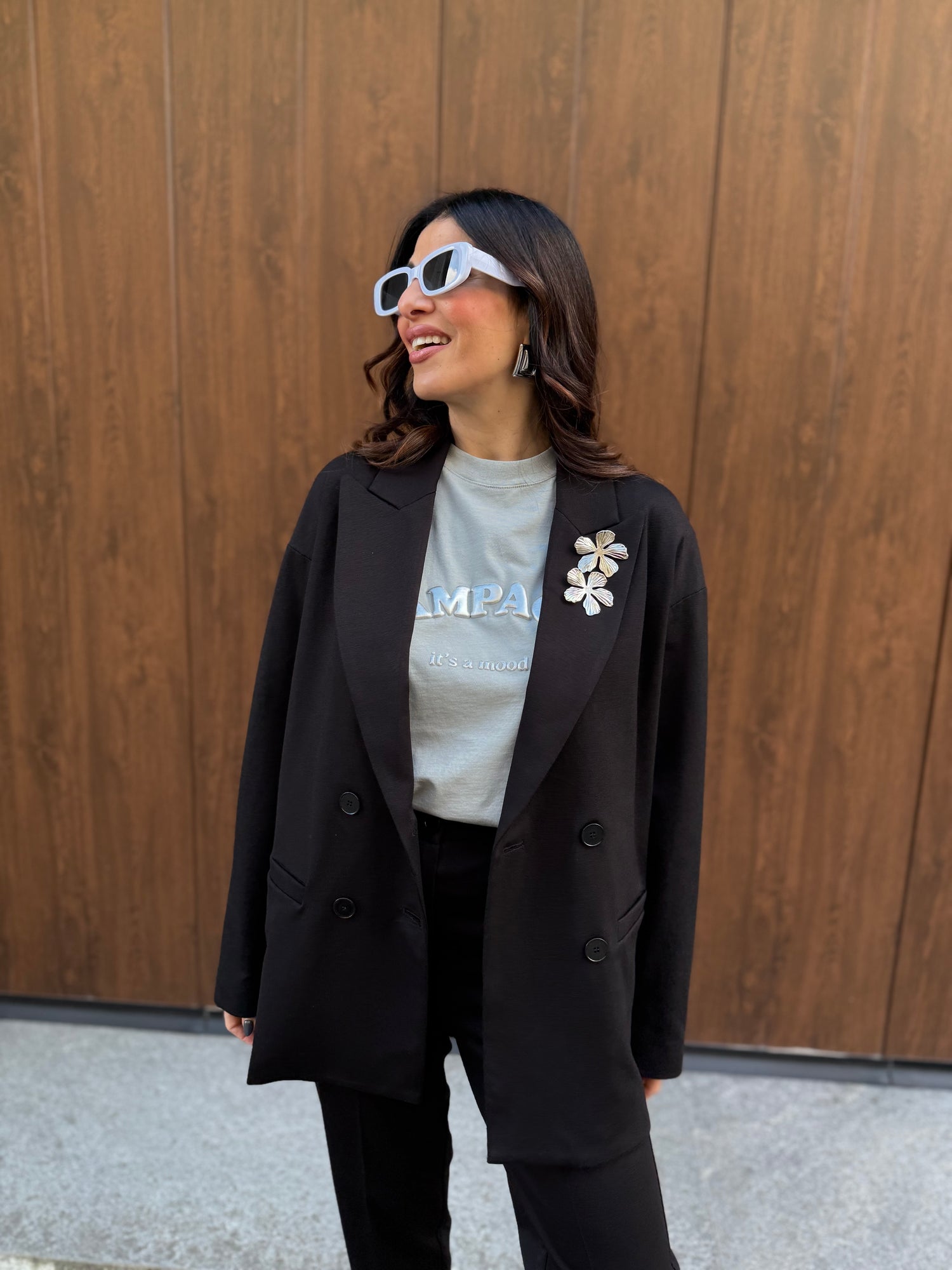 Blazer tailleur doppiopetto “Silver Flower” VICOLO