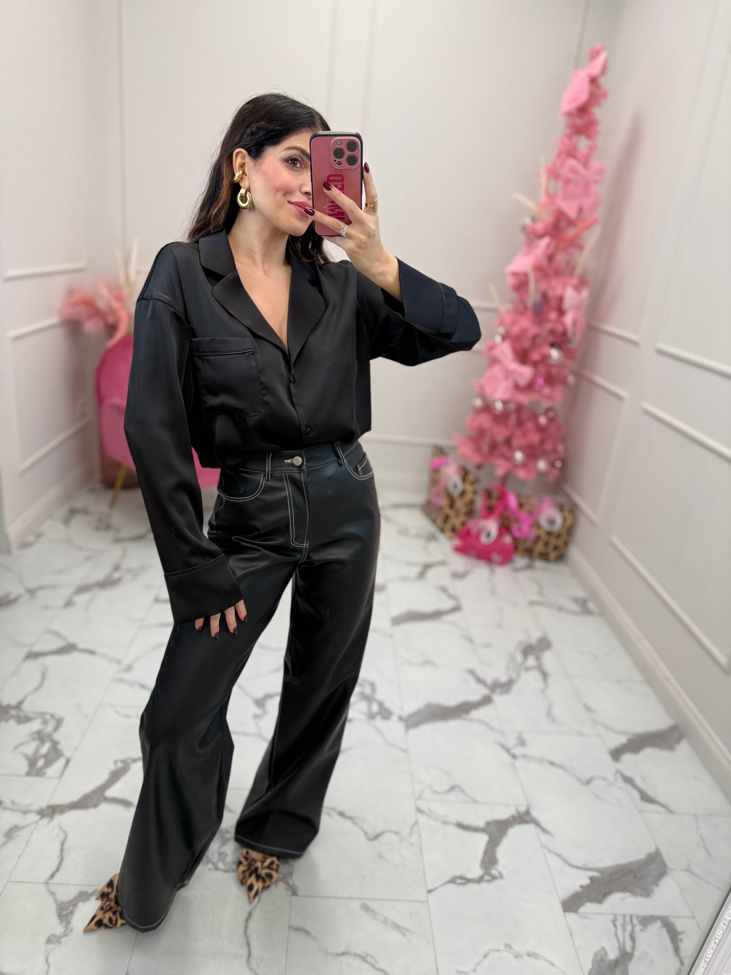 Camicia satin “Pigiama” LUMINA