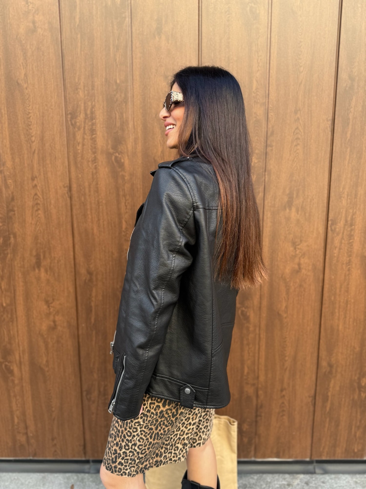 Chiodo ecopelle over “Mille” ONLY