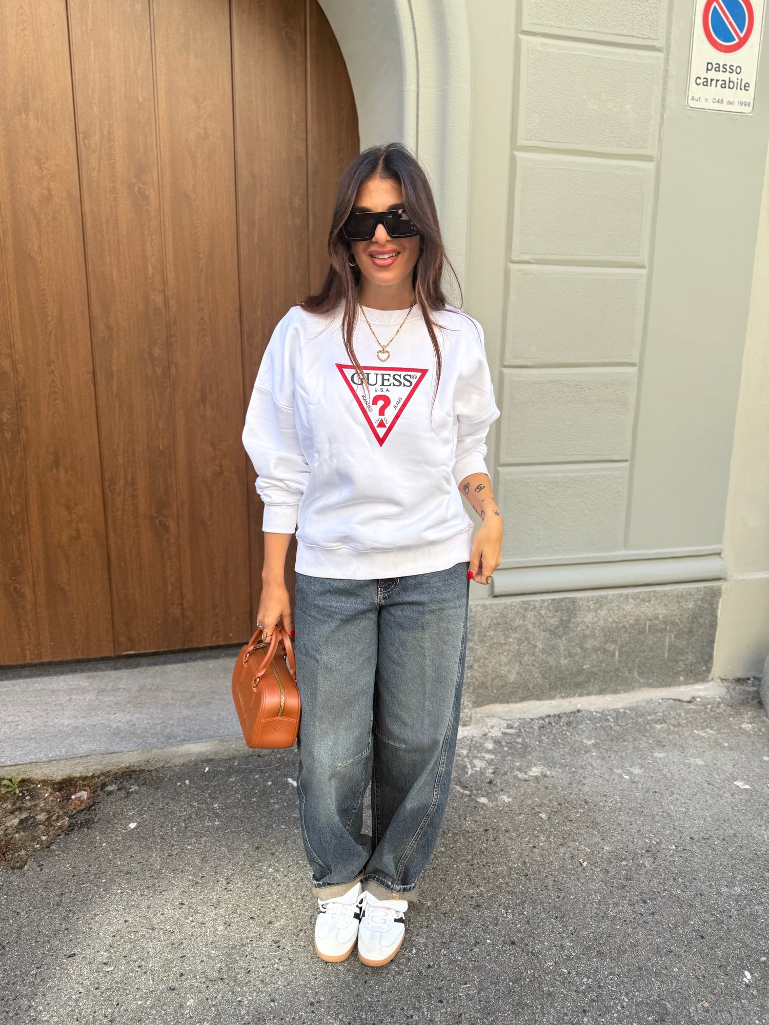 Felpa over logo GUESS JEANS