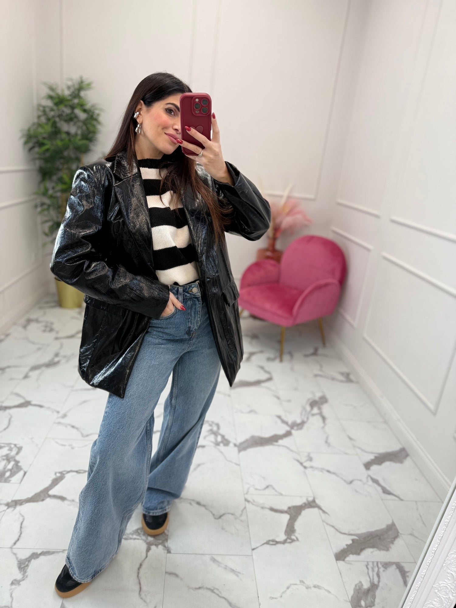 Blazer in vinile LUMINA