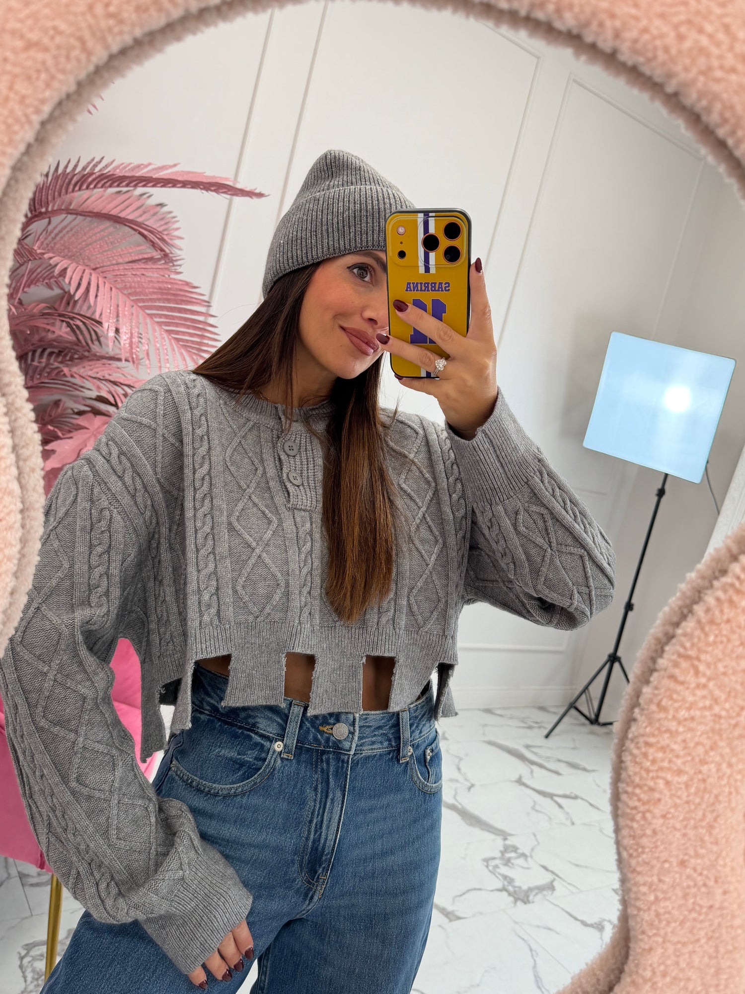 Cardigan trecce crop LUMINA