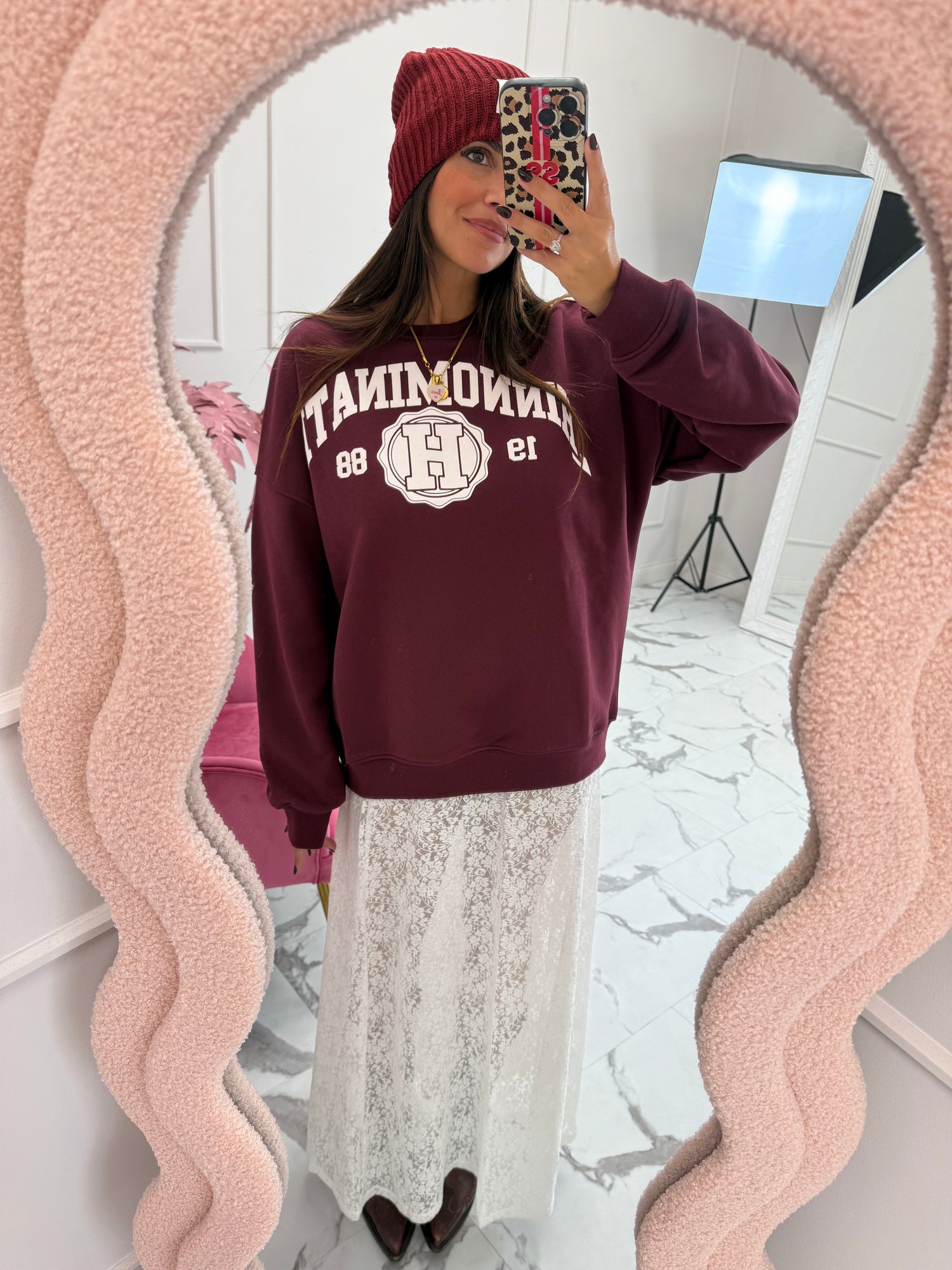 Felpa girocollo over “College” NEW HINNOMINATE